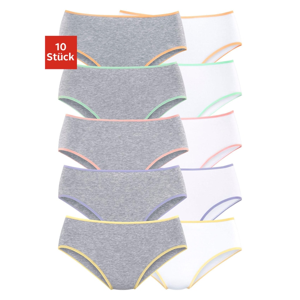 petite fleur Jazz-Pants Slips, (Packung, 10 St.), aus elastischer Baumwolle