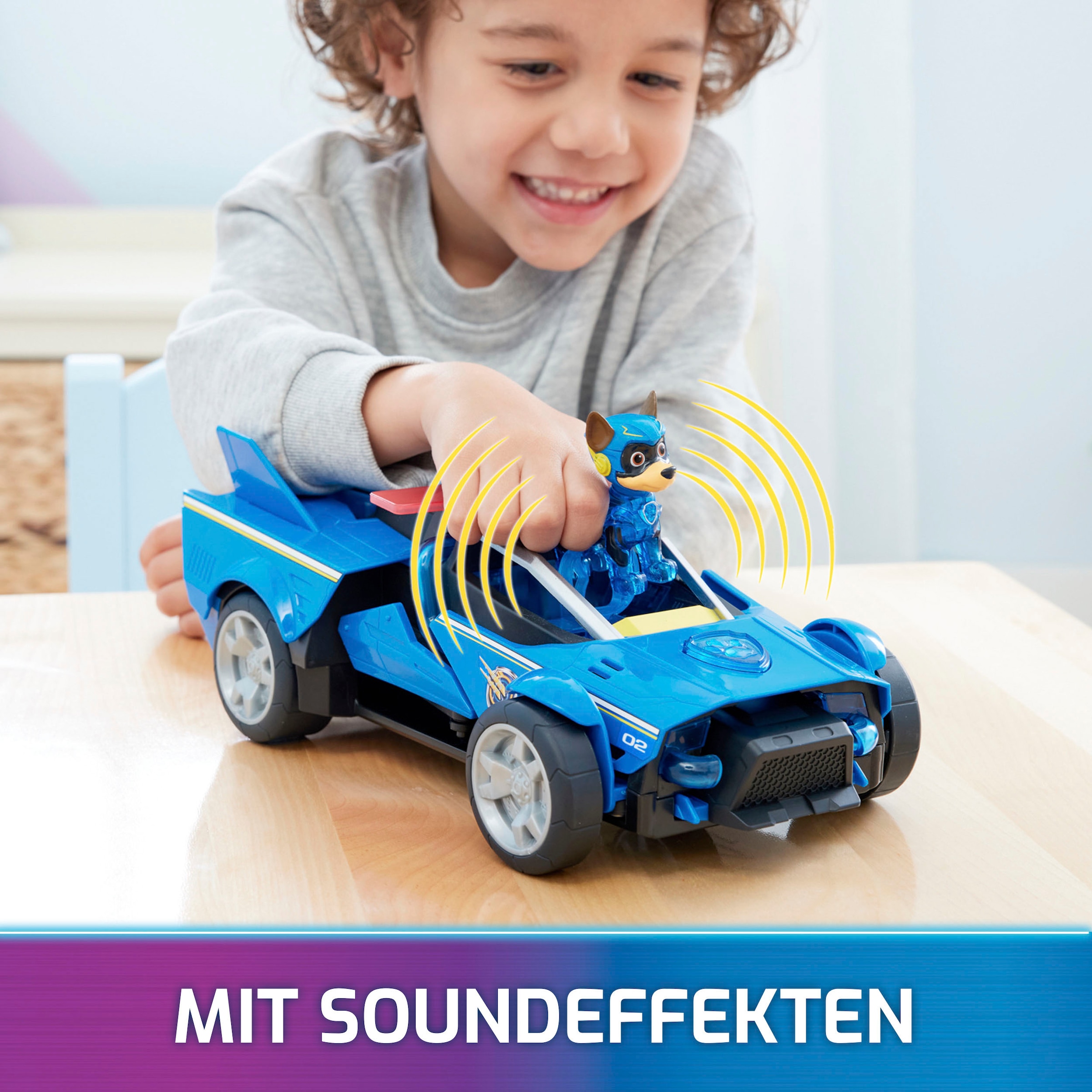 Spin Master Spielzeug-Rennwagen »Paw Patrol - Movie II - Chases Deluxe Raketen-Fahrzeug«, Superhelden-Raketenfahrzeug inkl. Chase Figur