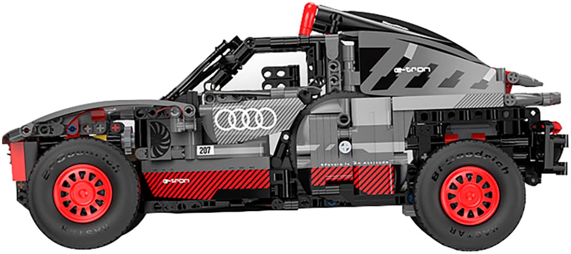 Jamara Konstruktions-Spielset »Audi RS Q e-tron 1:14 grau Bricks«, (1432 St.), im Maßstab 1:14, offiziell lizensiert