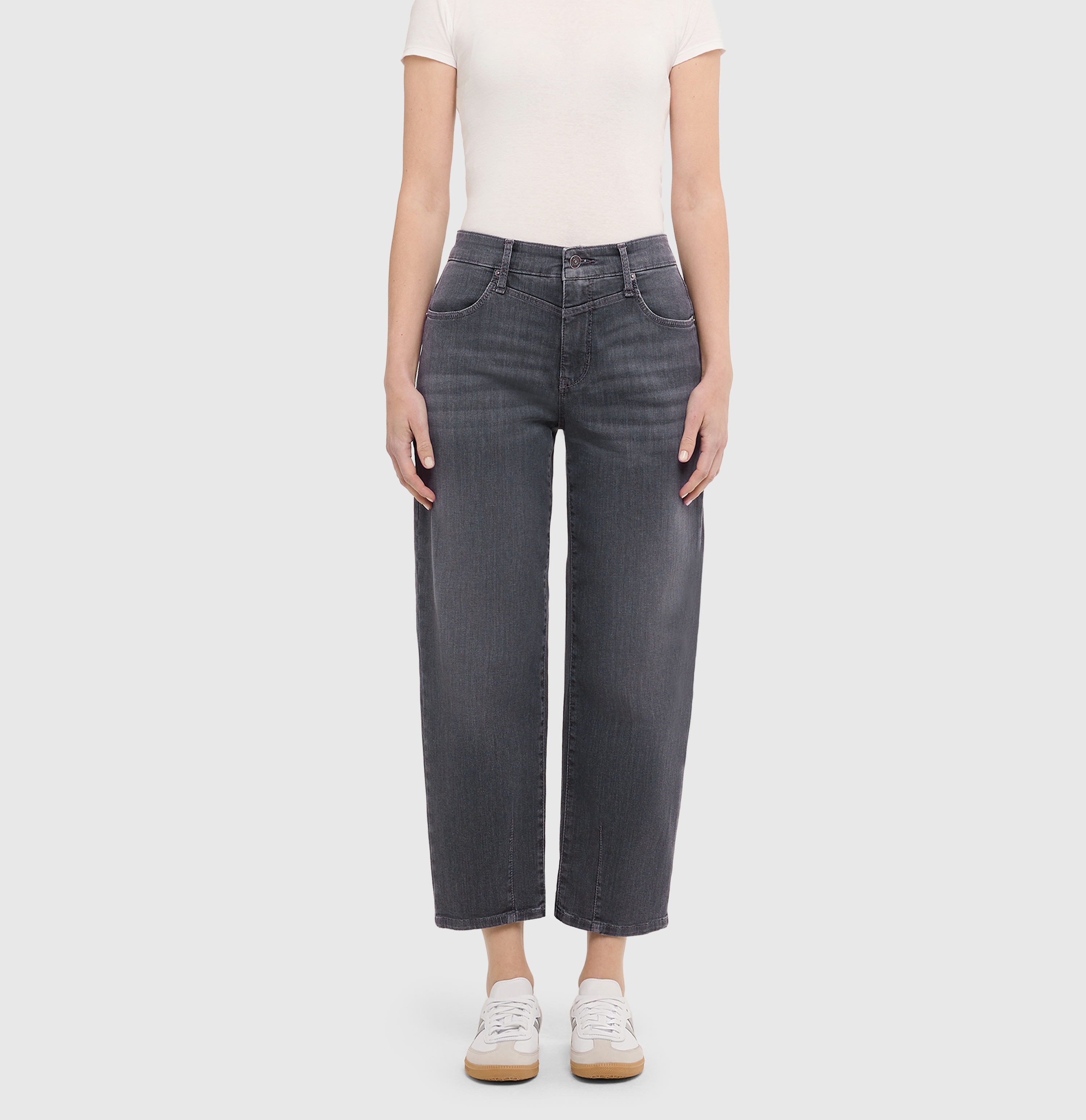 MAC Relax-fit-Jeans "BOBBIE" Barrel Jeans mit modernen Naht-Details