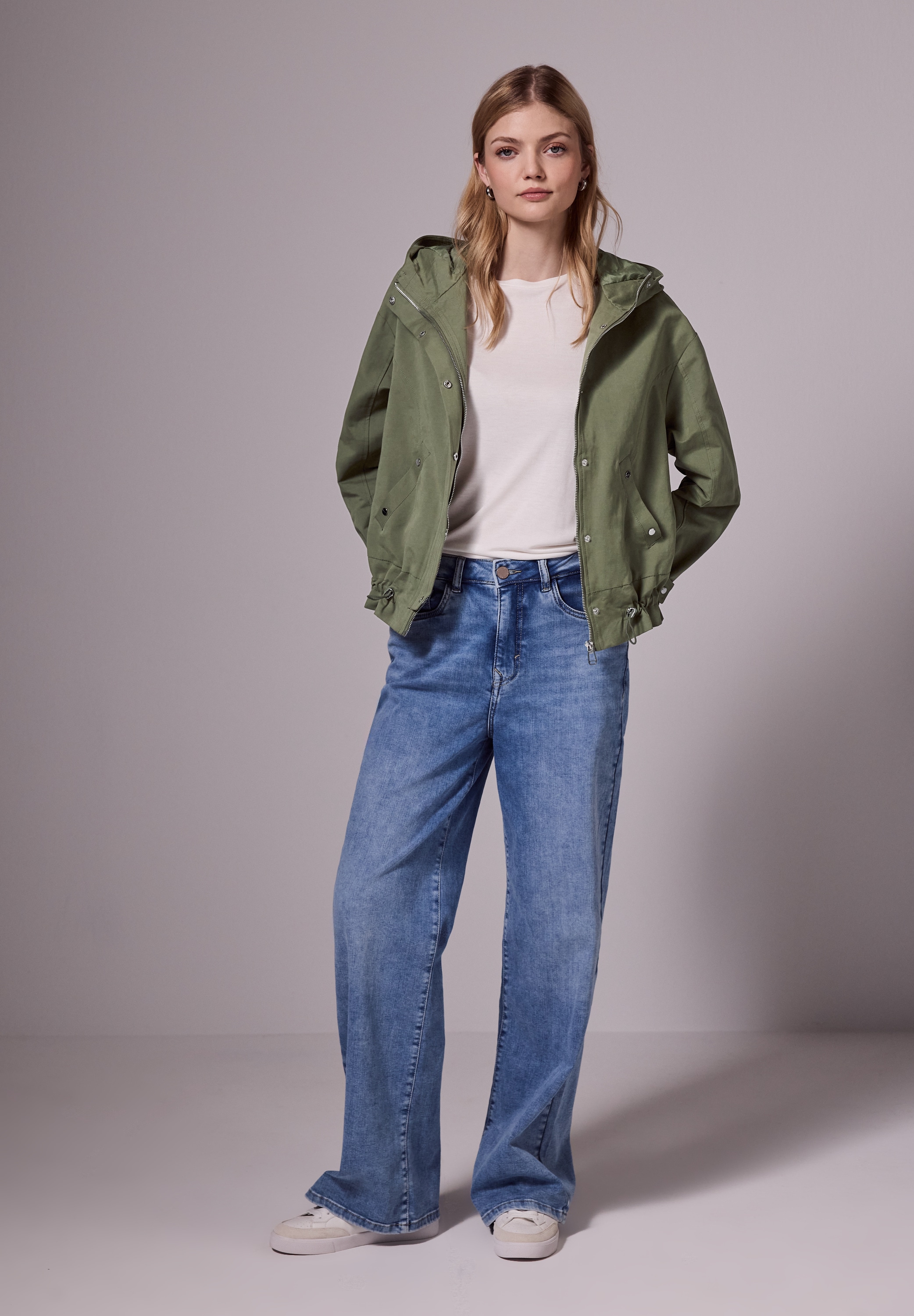STREET ONE STUDIO Parka, mit Kapuze, mit Tunnelzug am Saum
