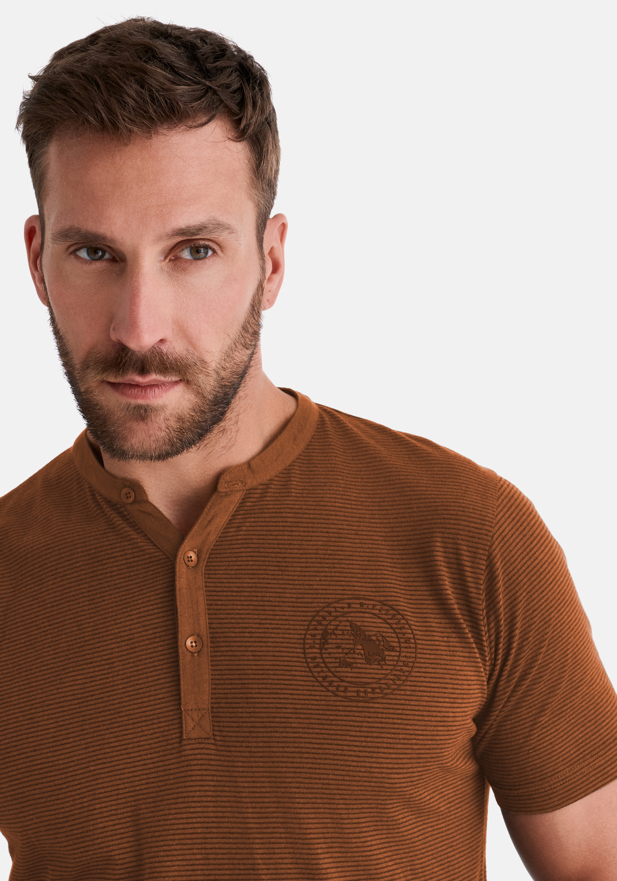 HERO by John Medoox Henleyshirt »HENRY Henley-Shirt« HERO by John Medoox HENRY Herren Henley T-Shirt