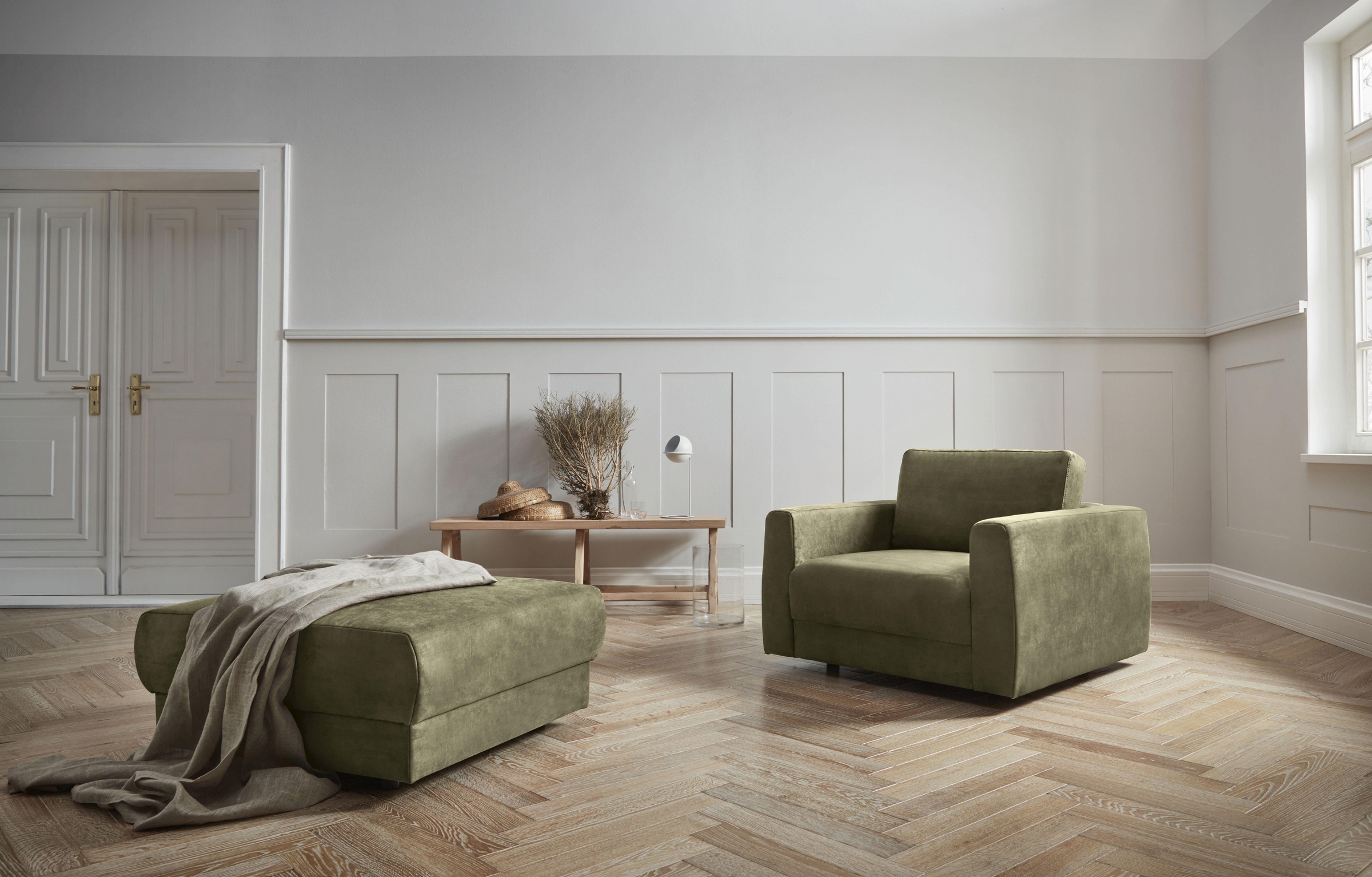 OTTO home Hocker »Hobro« in 3 Bezugsstoffen und vielen Farben, Design by Morten Georgsen