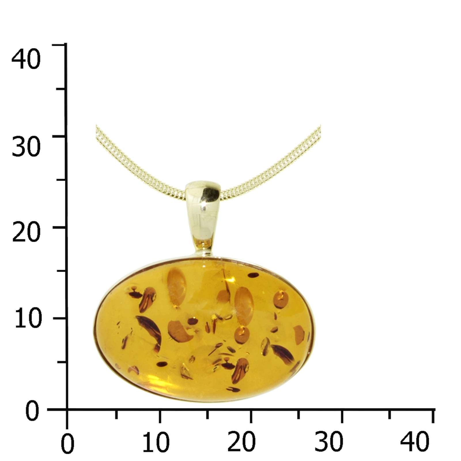 OSTSEE-SCHMUCK Kette und Anhänger Set »- Classic 24x16 mm - Gold 333/000 - Bernstein« ()