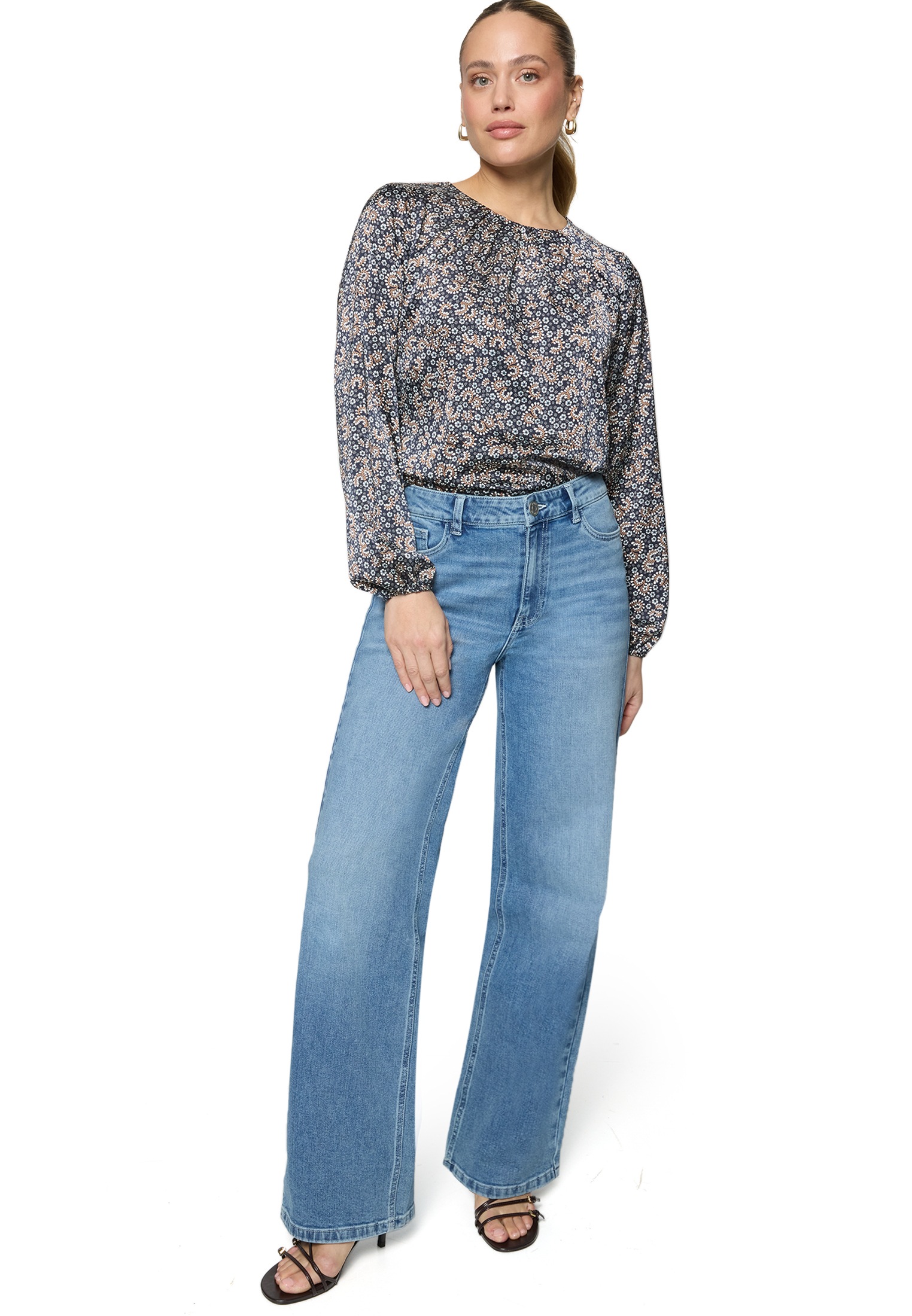 Zero Satinbluse »Damen mit Druck«