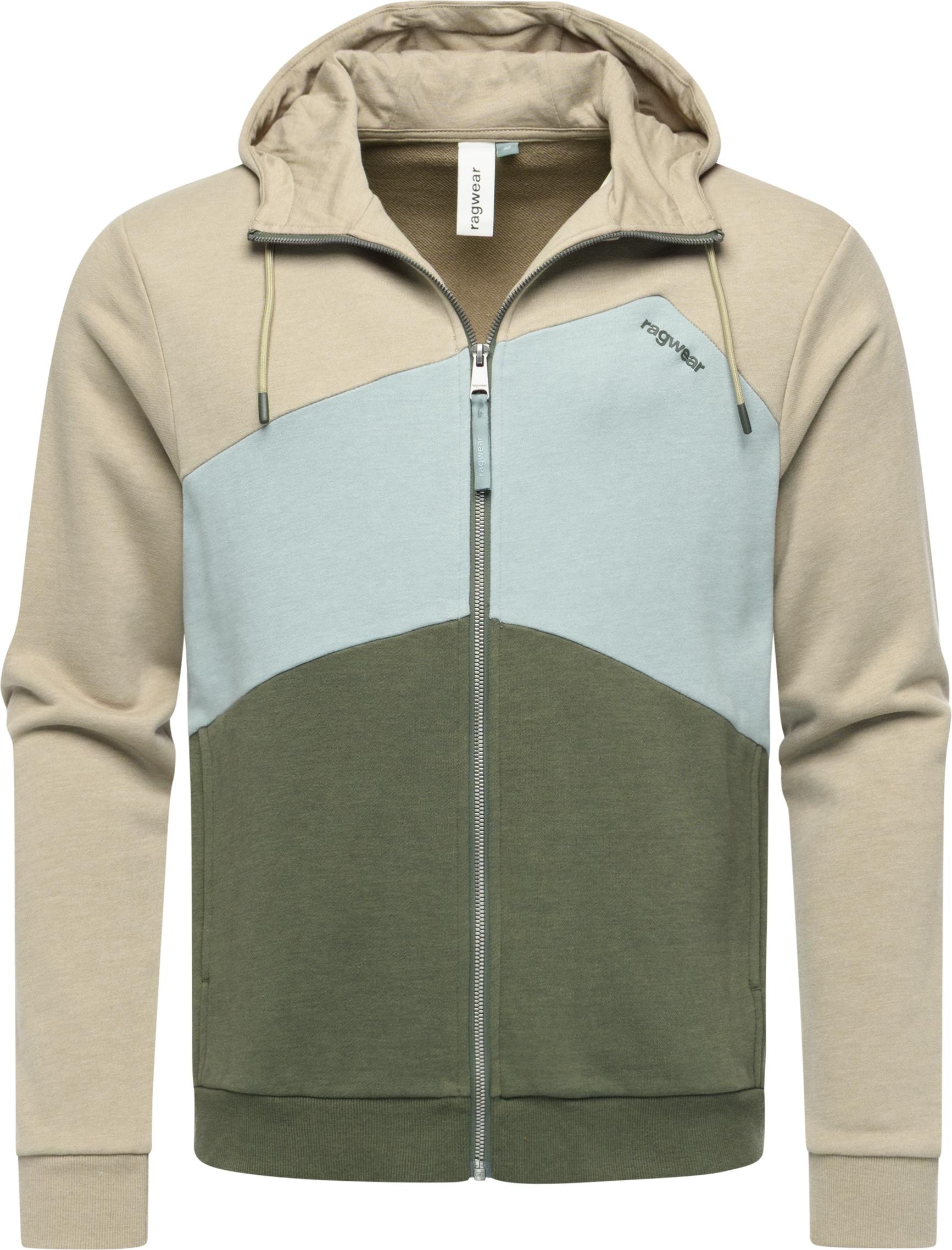 Ragwear Kapuzensweatjacke "Wilso" Herren Basic Sweatjacke im Colourblocking günstig online kaufen