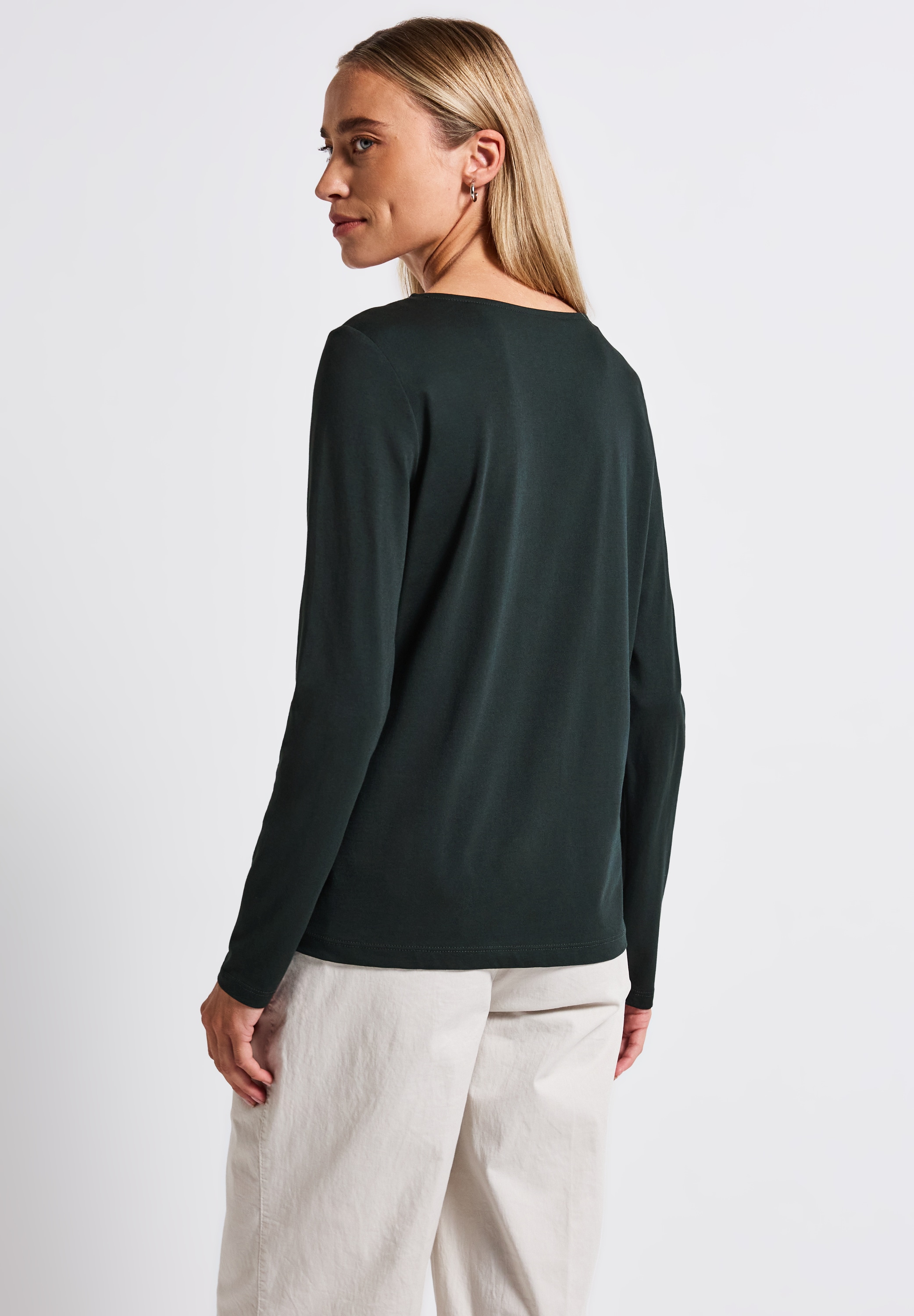 STREET ONE Langarmshirt, im soften Baumwoll-Mix