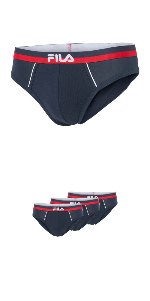 Fila Slip "MAN BRIEF", (3er Pack), mit kontrastfarbenem Saum günstig online kaufen