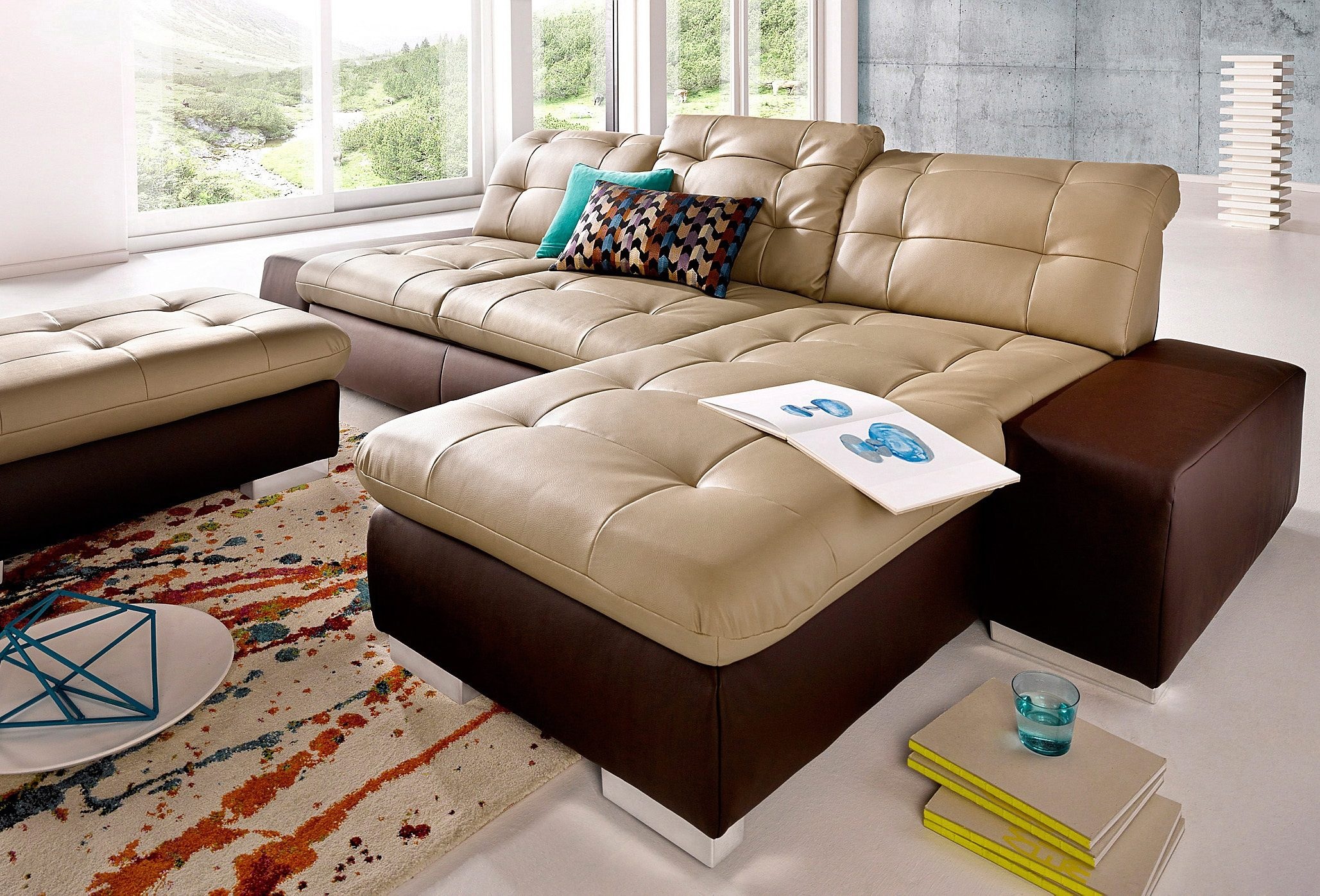 sit&more Ecksofa »Palomino L-Form«, wahlweise XL oder XXL und mit Bettfunktion