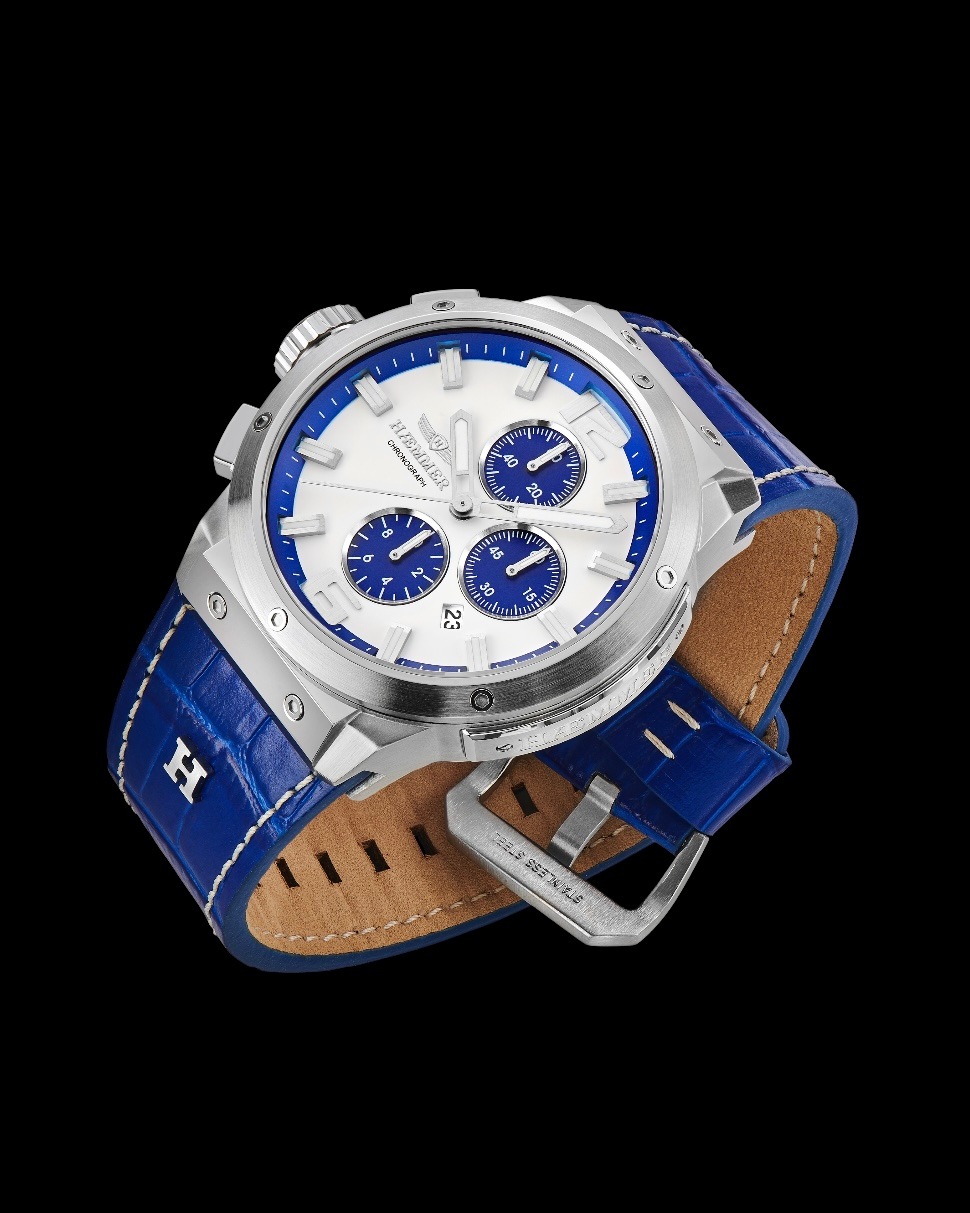Chronograph HAEMMER GERMANY, blau, Armbanduhren, Herren, Chronograph, Quarzuhr, Armbanduhr, Herrenuhr, analog, Tag, Stoppfunktion 2
