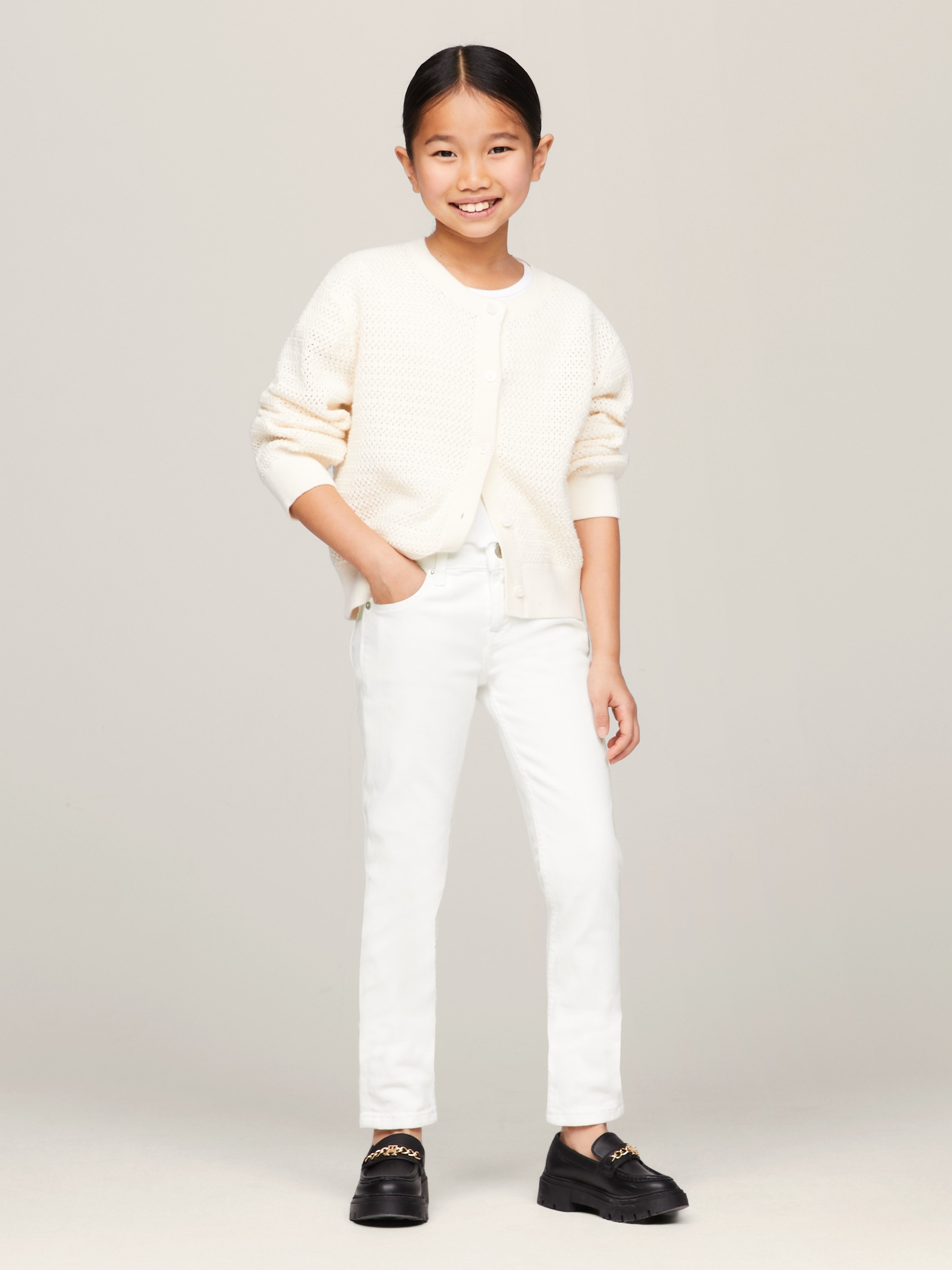 Tommy Hilfiger Slim-fit-Jeans »NORA WHITE«, Kinder bis 16 Jahre