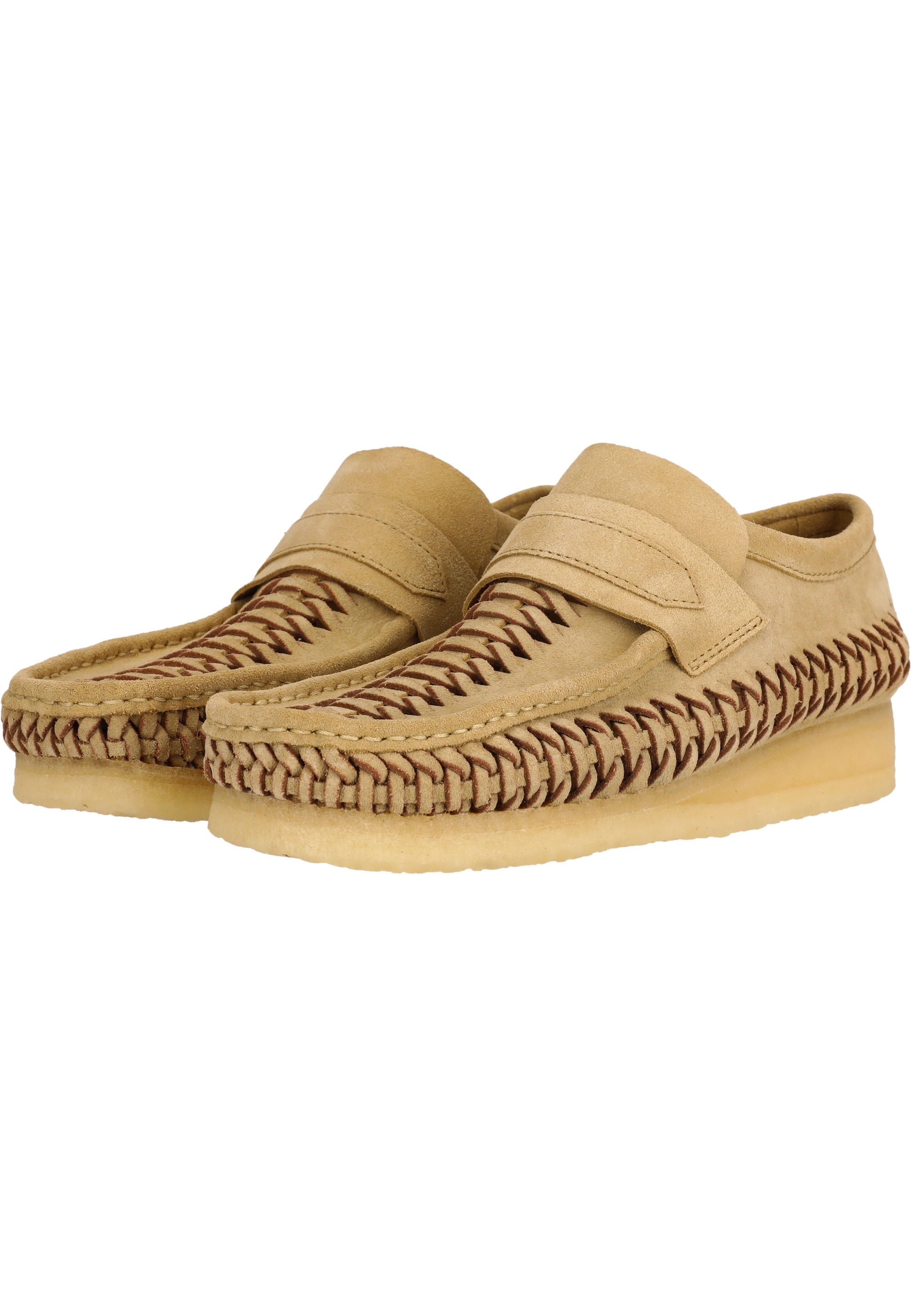 Clarks Slipper »WBLoafer«  aus geflochtenem Wildleder
