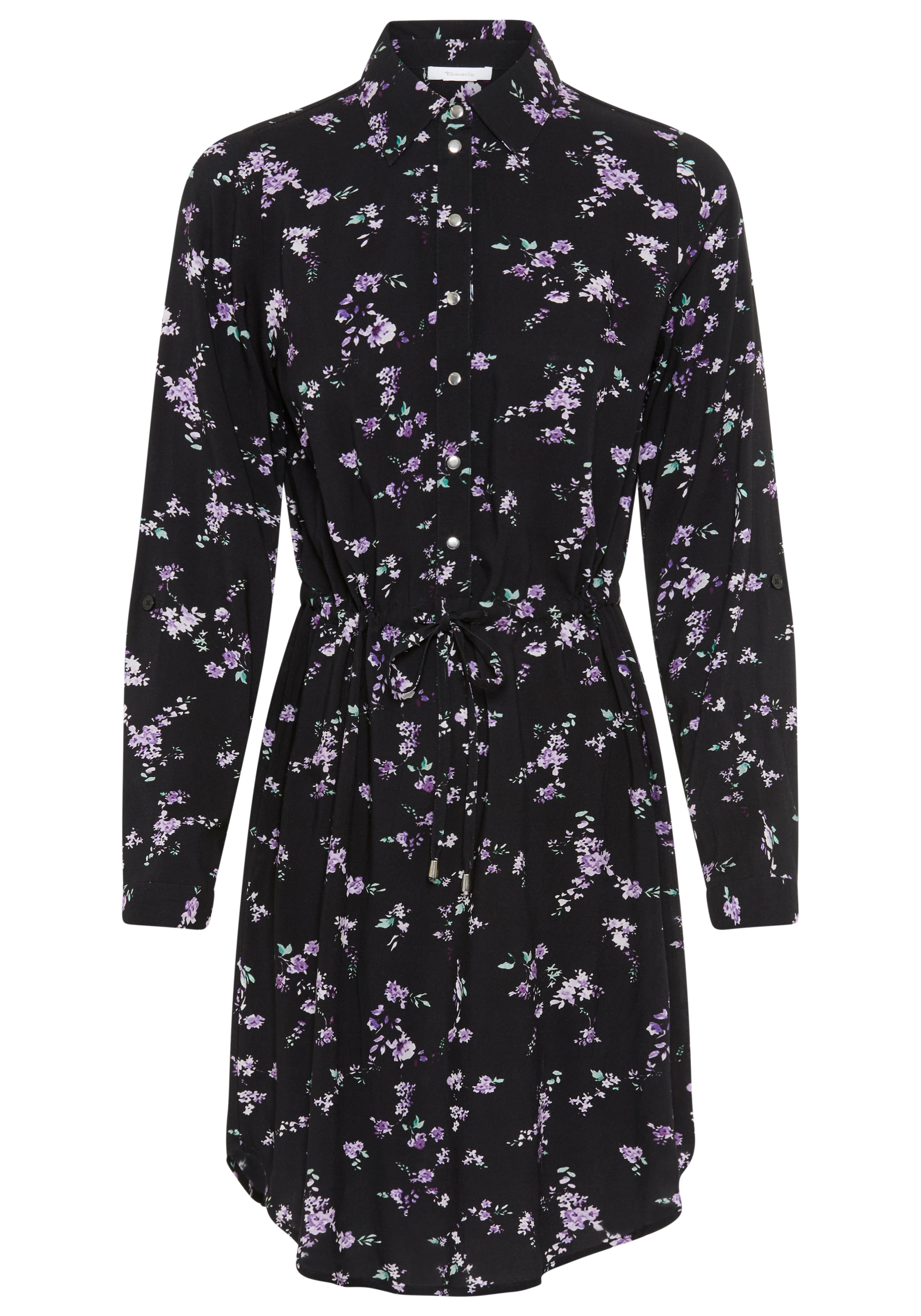 Tamaris Hemdblusenkleid aus Viskoseweb mit Print