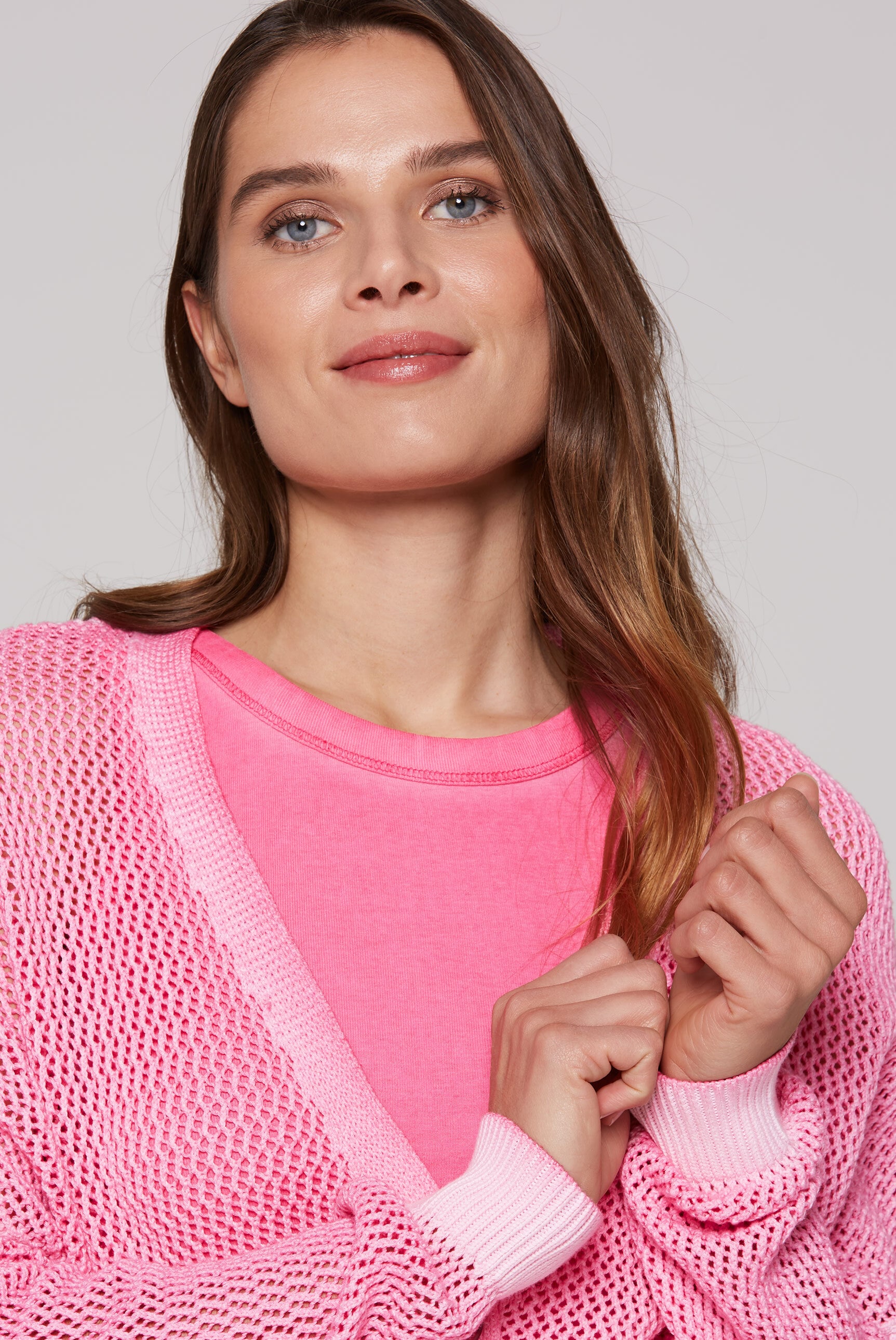 SOCCX Strickjacke, mit Baumwolle
