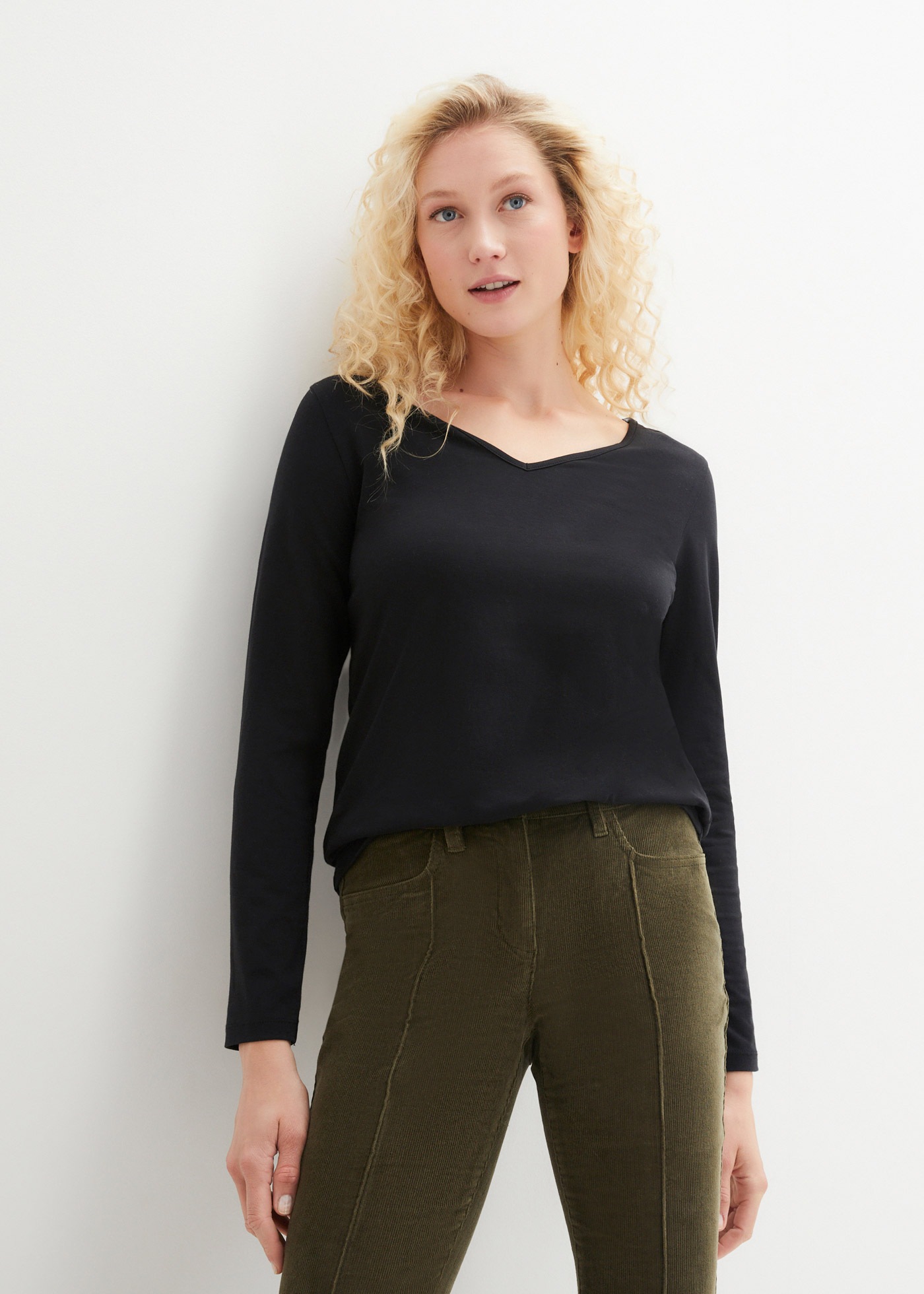 bonprix Langarmshirt "Figurbetontes Langarmshirt (2er Pack)" Packung, 2, 2 günstig online kaufen