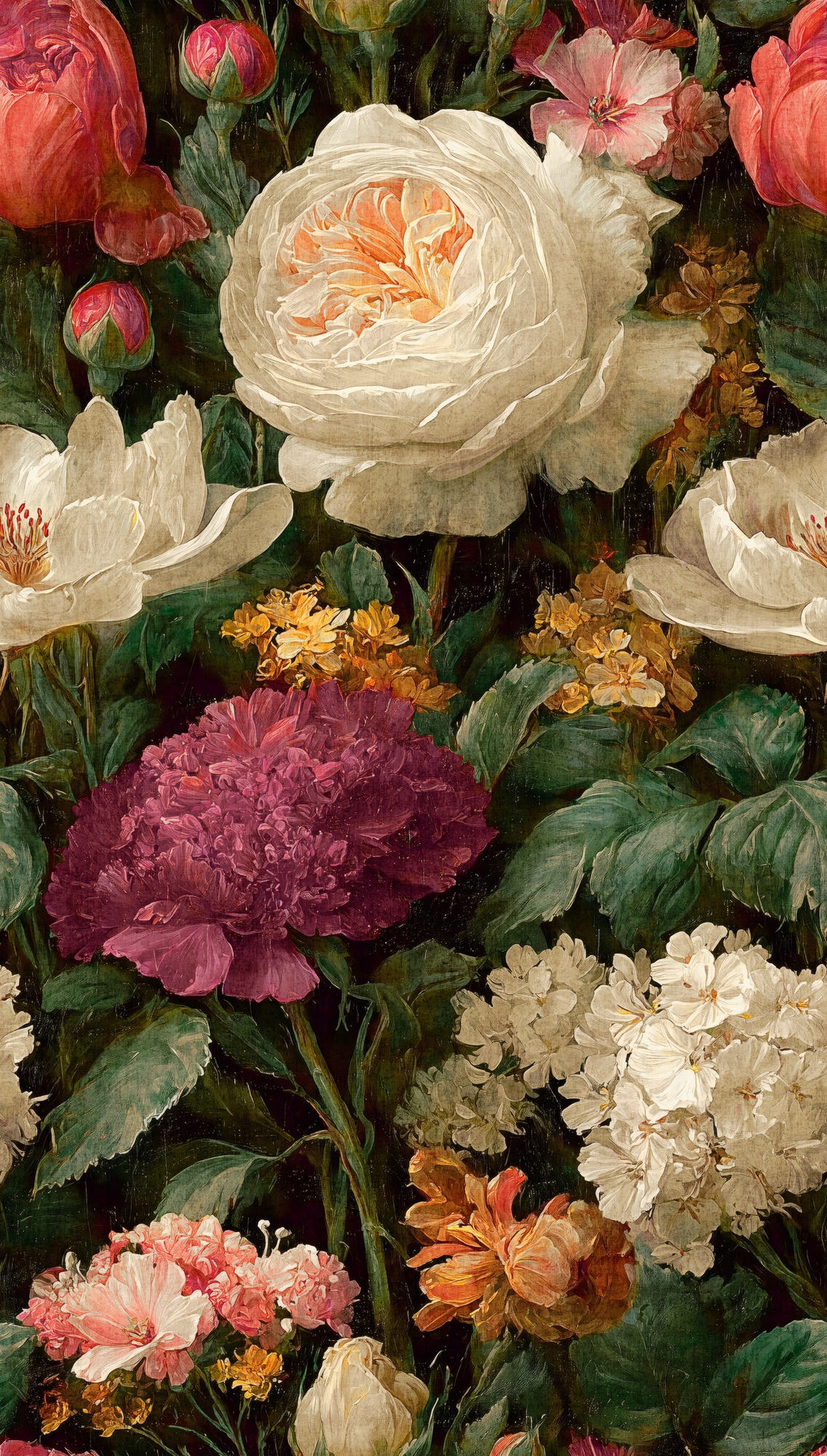 living walls Fototapete »The Wall 4 Flowers – Üppige Rosenblüten Vlies-Fototapete« botanisch | floral | matt leicht strukturiert Üppige Rosenblüten mit natürlicher Tiefenwirkung