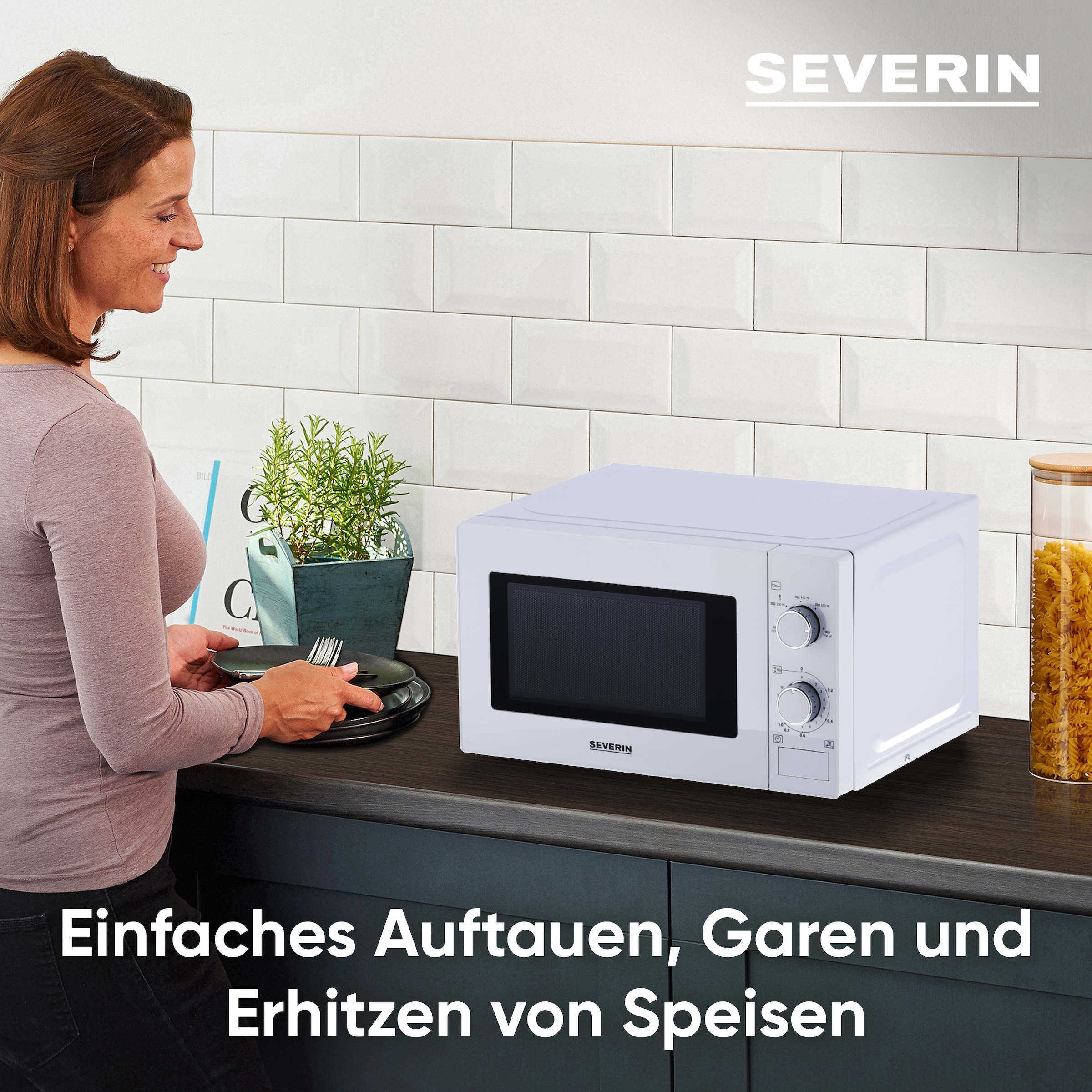 Severin Mikrowelle »MW 7770« Mikrowelle 700 W 5 verschiedene Leistungsstufen inkl. Auftauprogramm