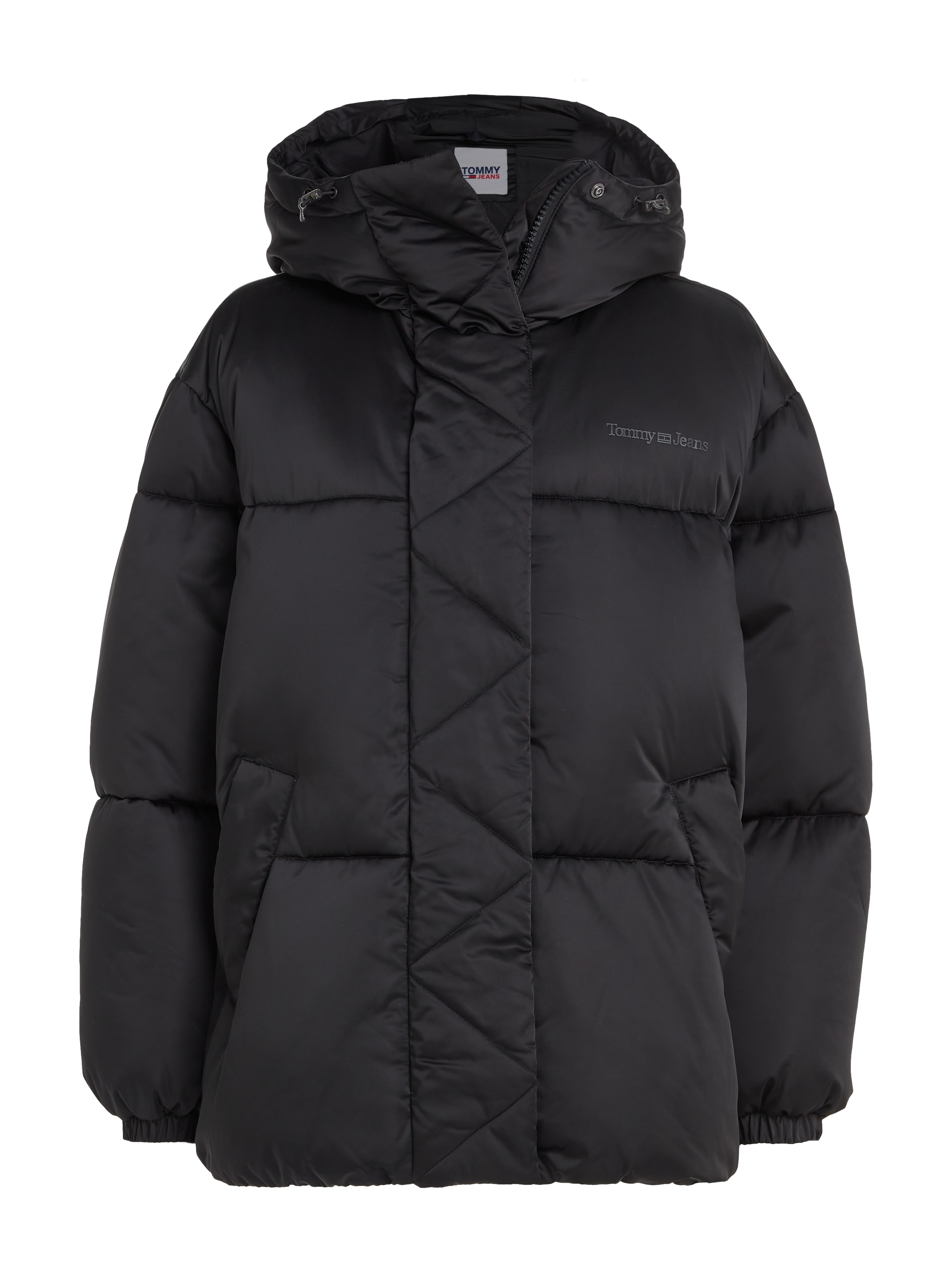 Tommy Jeans Steppjacke »TJW OVR SATIN PUFFER«, mit Kapuze, mit Tommy Jeans Markenlabel