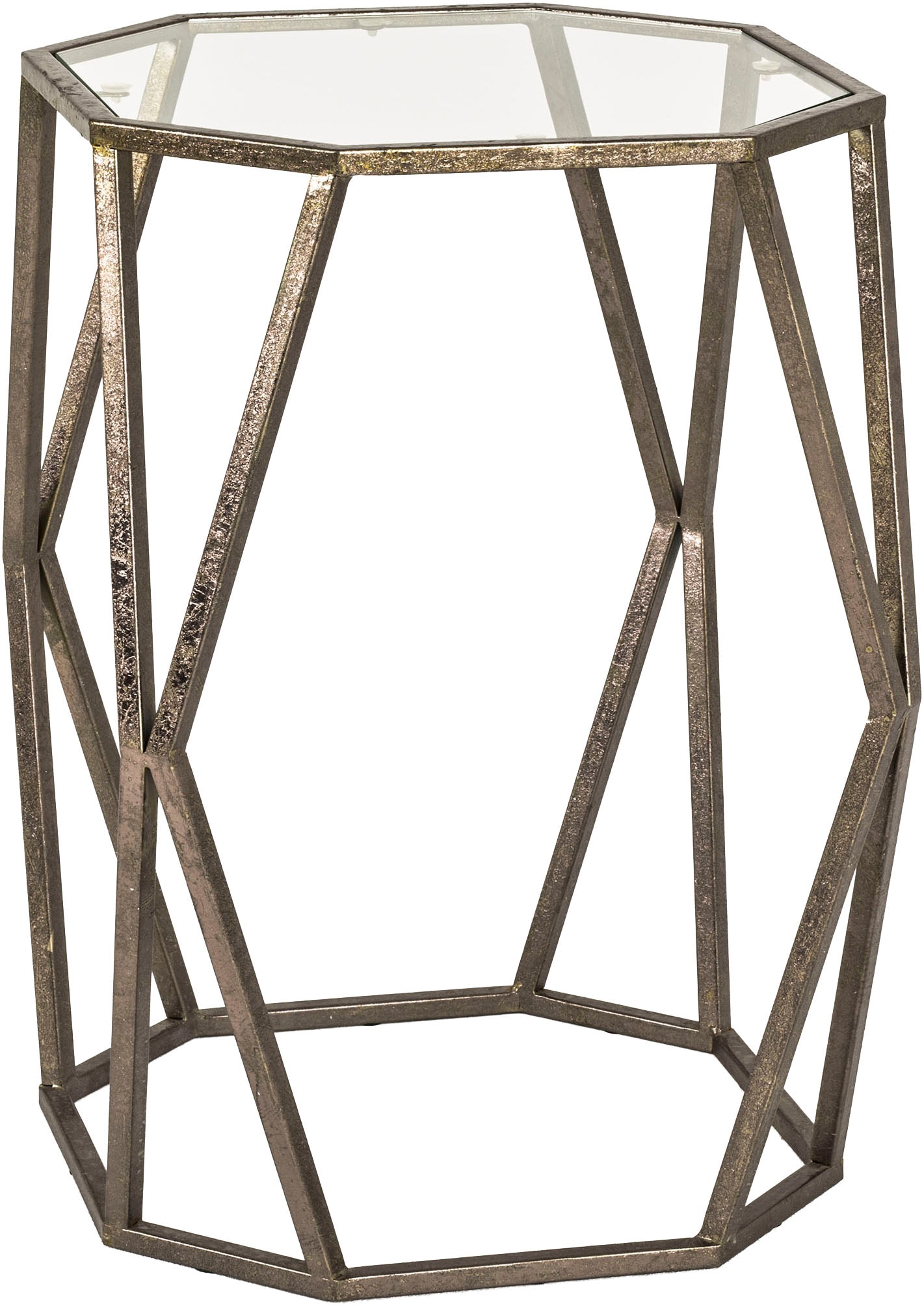 HAKU Beistelltisch "Sofatisch, Wohnzimmertisch" 1 Stk. tlg. achteckig - aus Metall Kupfer B/T/H 37/37/50 cm