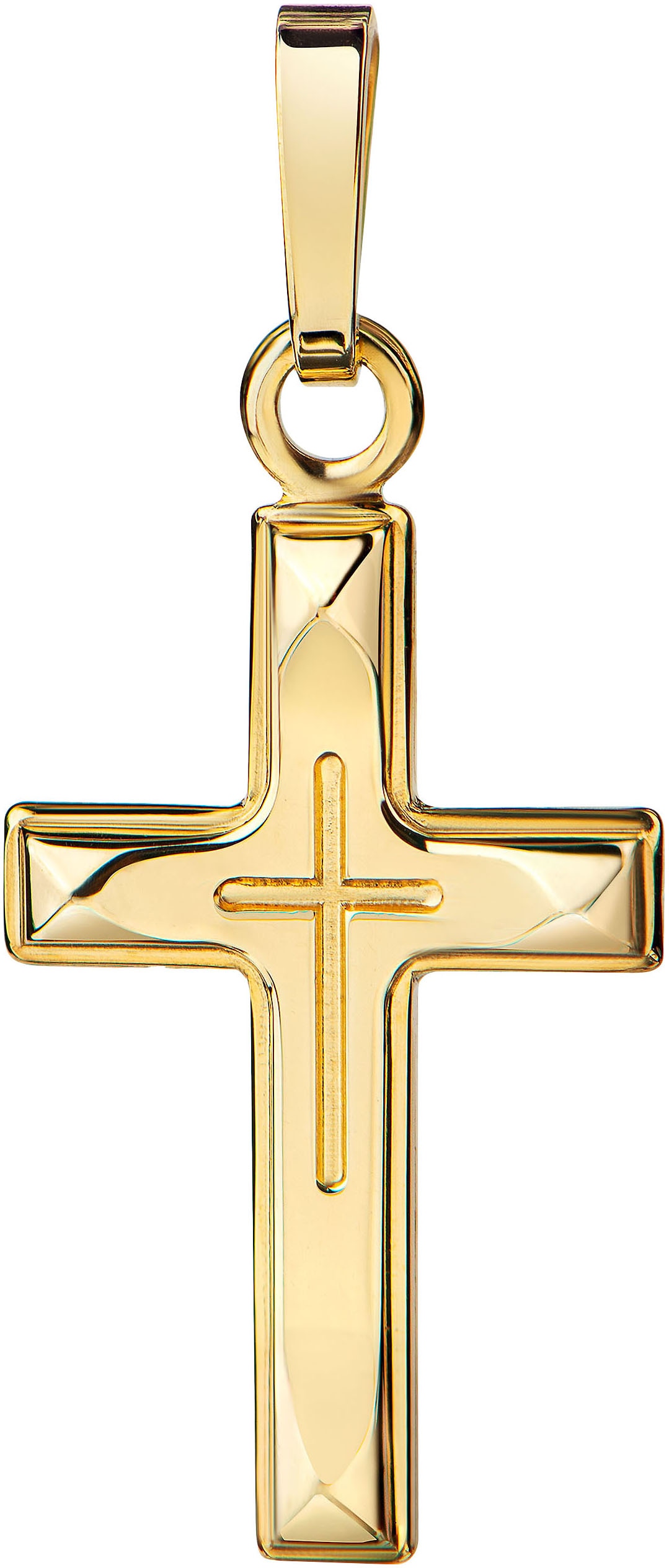 Kettenanhänger »Schmuck Geschenk Gold 585 Halsschmuck Anhänger Kreuz«, Made in Germany