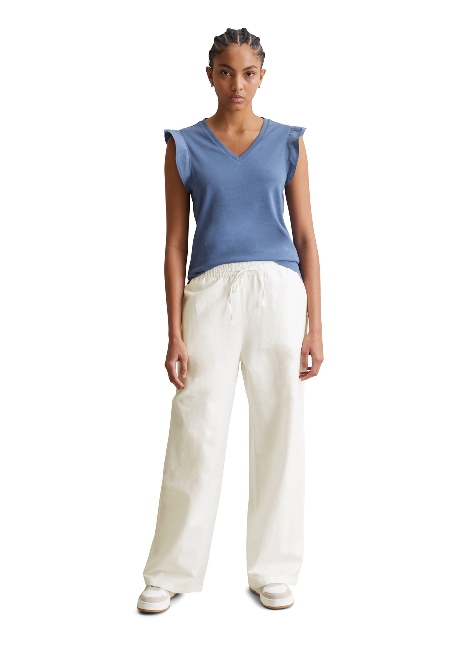 Marc O'Polo DENIM T-Shirt »aus Material-Mix«
