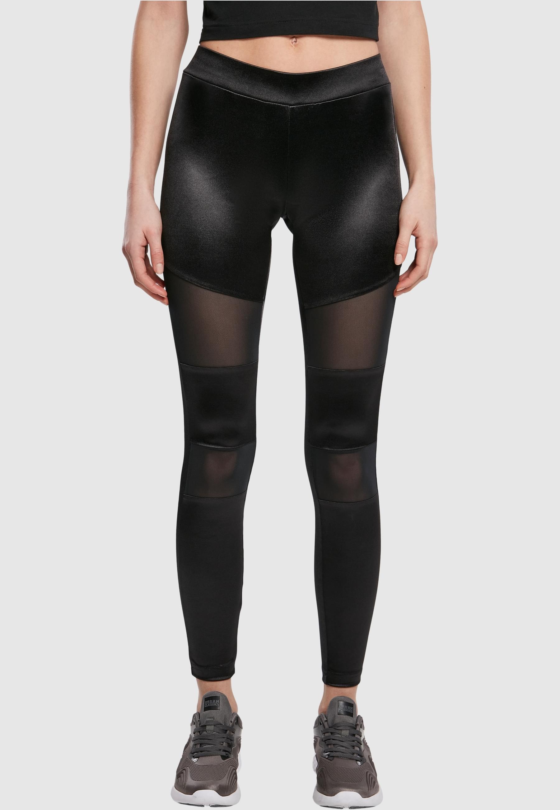 URBAN CLASSICS Leggings »Urban Classics Damen Ladies Shiny Tech Mesh Leggings«, (1 tlg.)