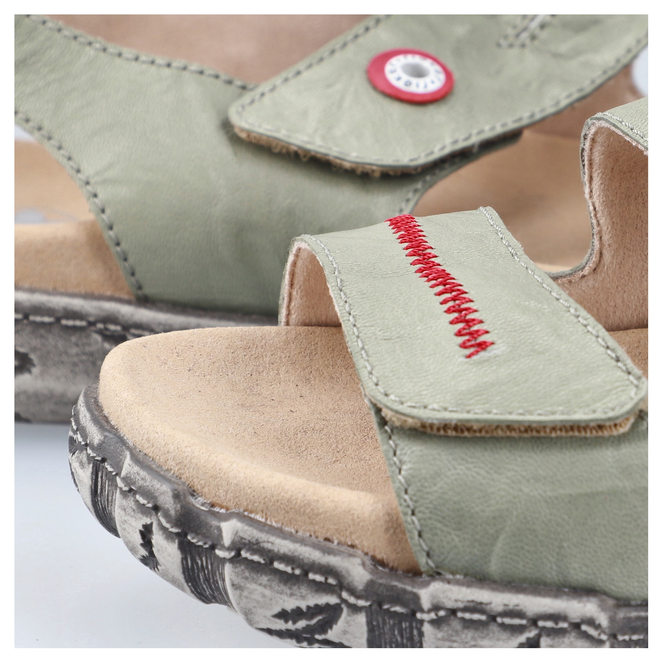 Rieker Sandale Sommerschuh, Klettsandale mit Ziernaht günstig online kaufen