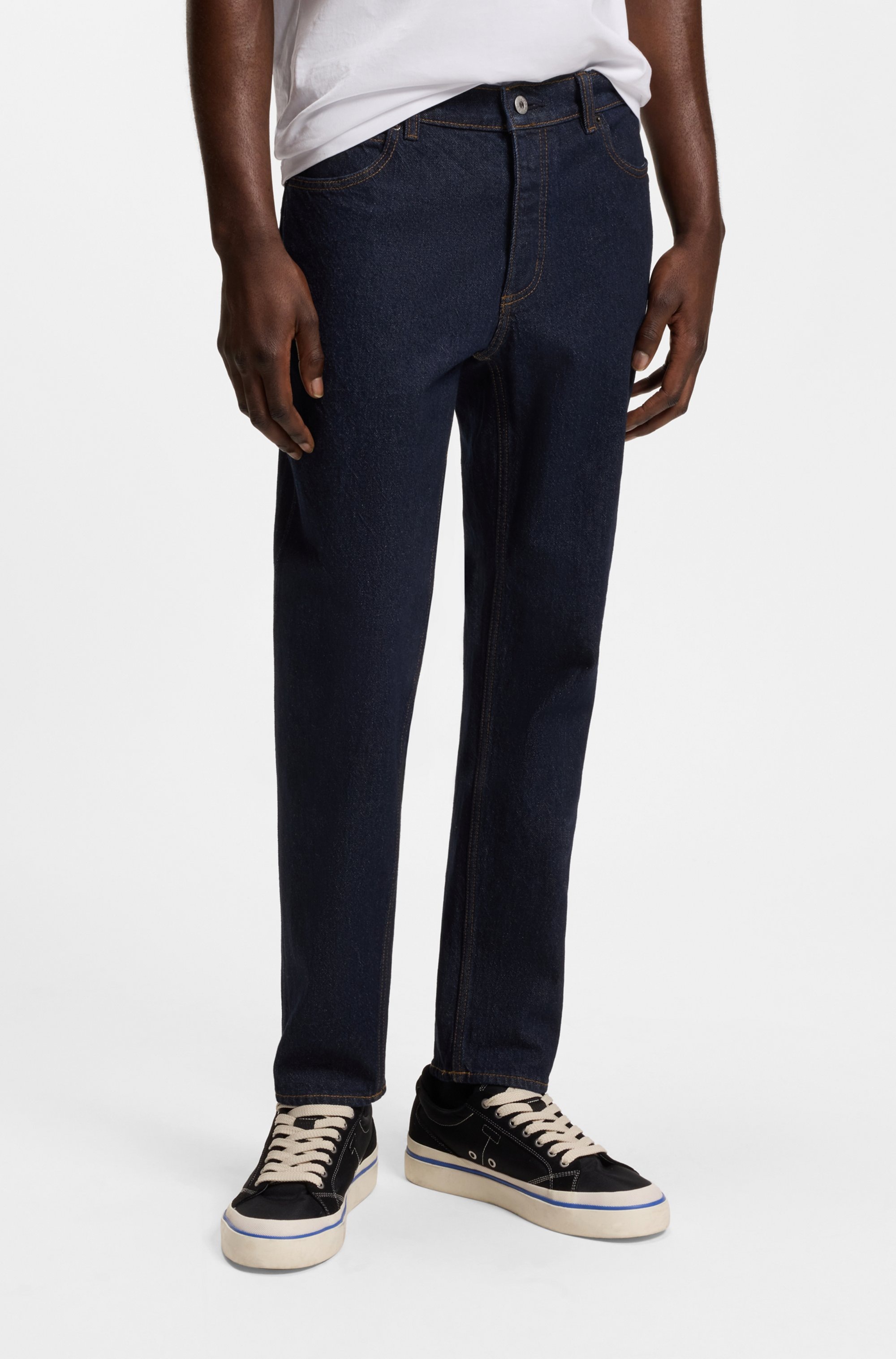 HUGO Blue Tapered-fit-Jeans "Brody" mit Stone-washed-Finish günstig online kaufen