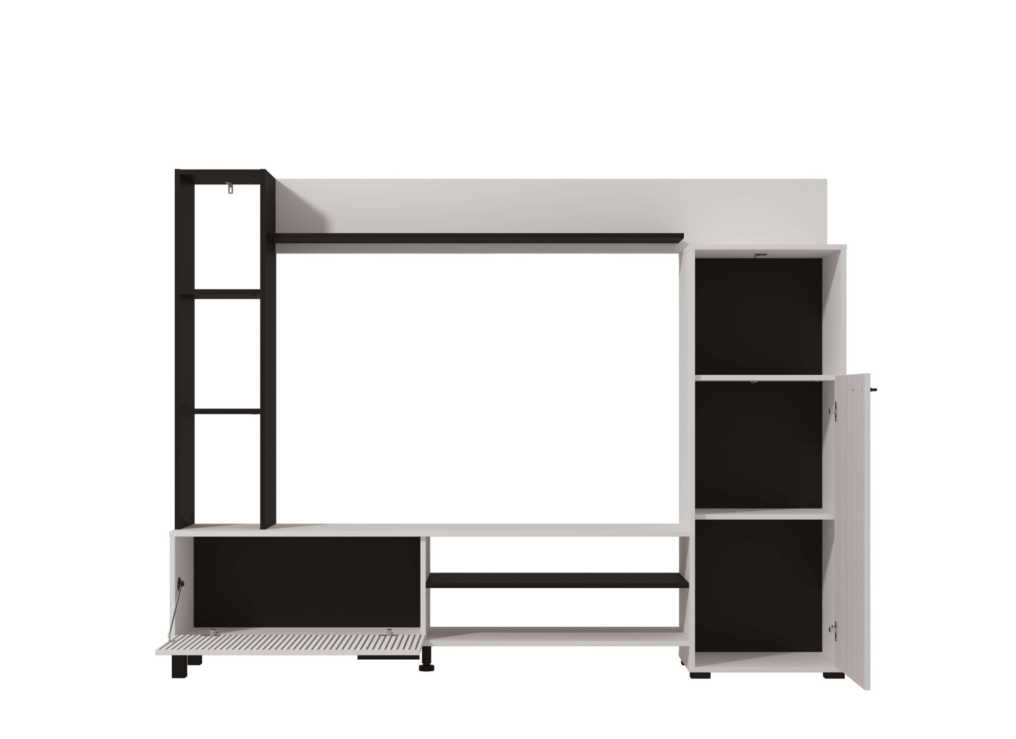 INOSIGN Wohnwand »Retimno, inkl. Highboard, TV-Board, Standregal und Wandregal« Komplett-Set, 4 Stk. tlg.