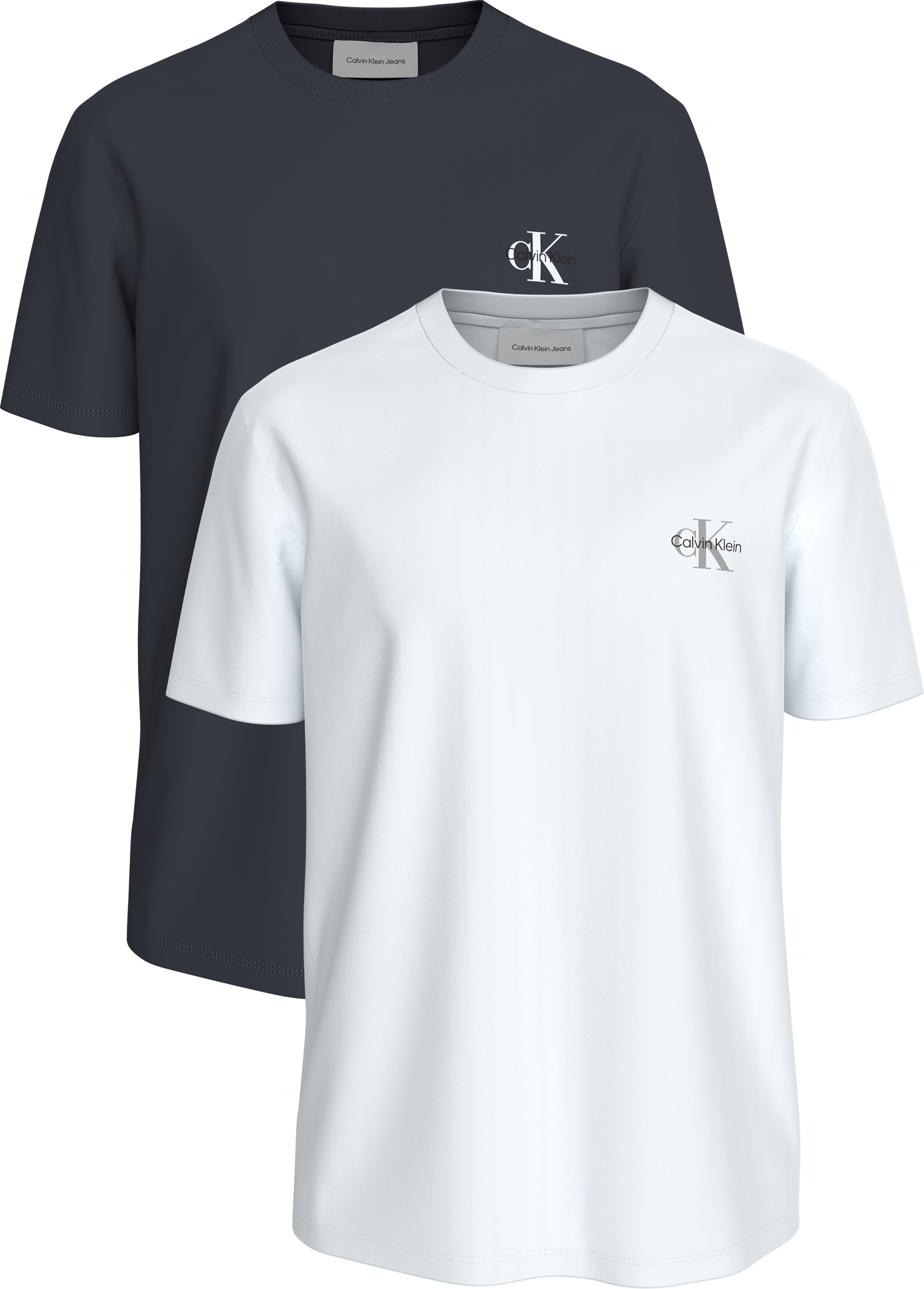 Calvin Klein Jeans T-Shirt "CLASSIC MICRO MONOLOGO 2PK" Set, 2 Regular fit mit Rundhalsausschnitt