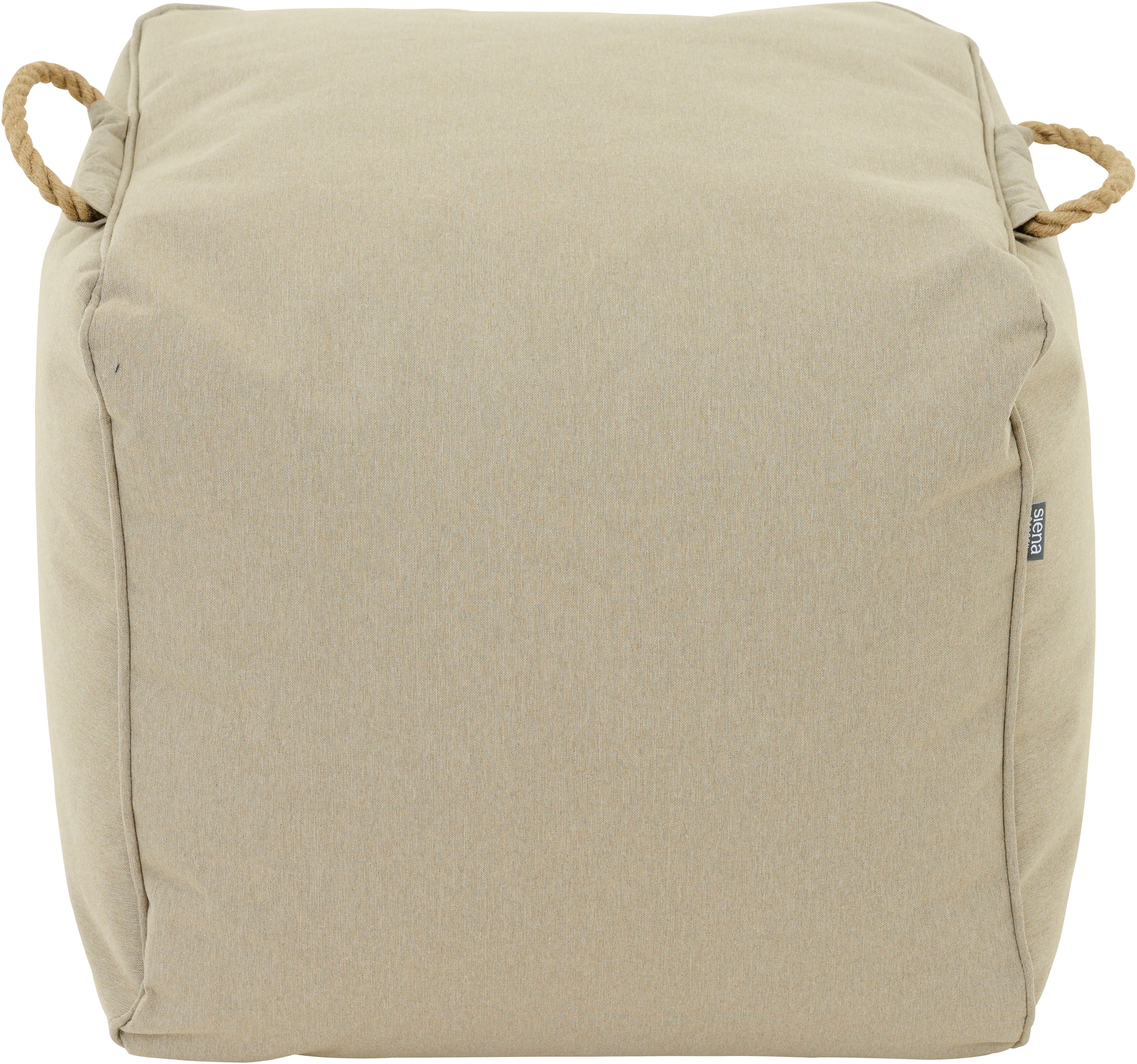 Siena Garden Sitzhocker »Integral Hocker 46 x 48 x 46 cm, Farbe walnut« Meliert, Bezug aus 100% Polyester, PE-beschichtet