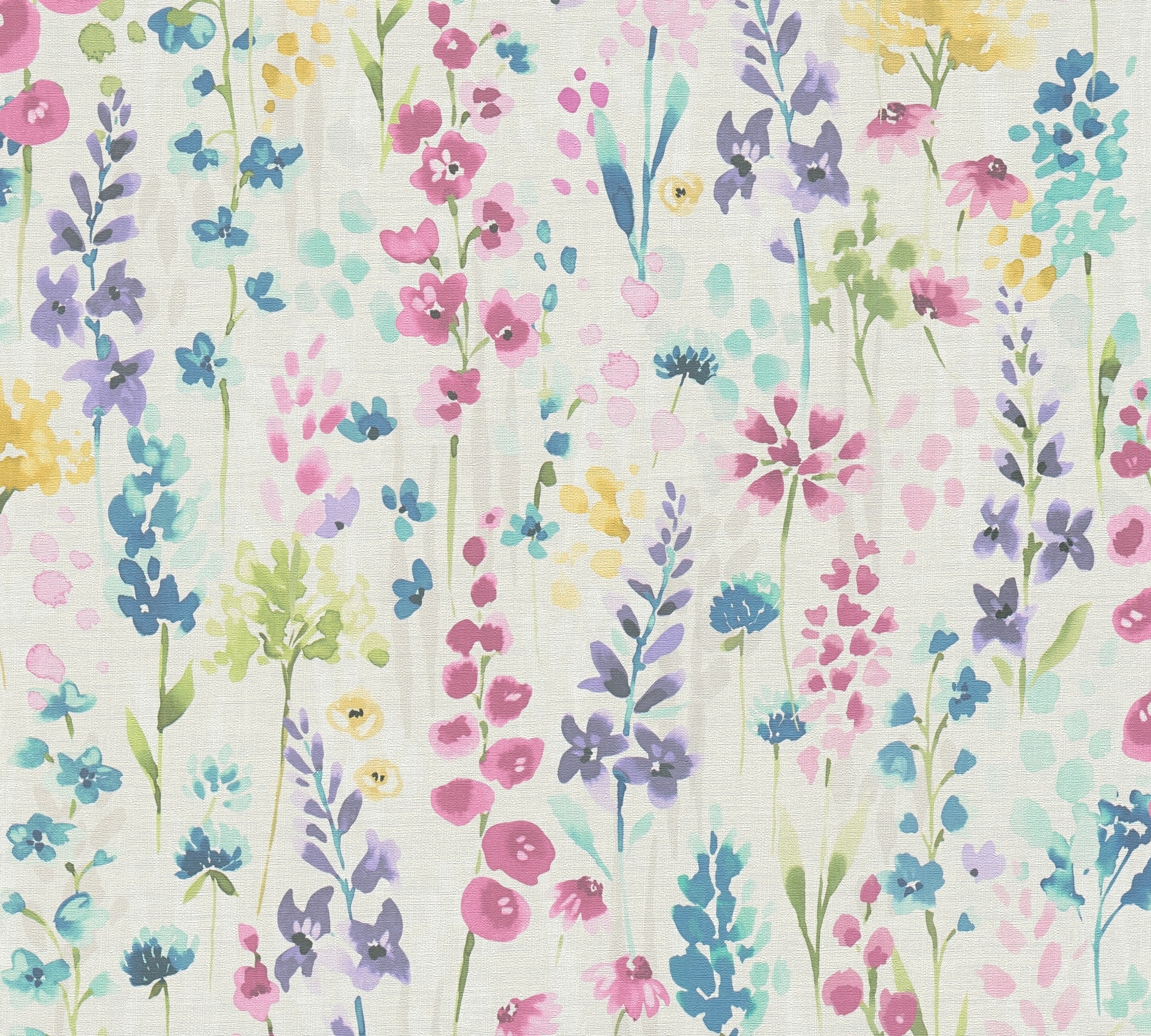 A.S. Création Vliestapete »Aquarell Dreams Blümchen-Tapete Mustertapete Blumen Blumen«, matt, Vliestapete Blumen für Schlafzimmer Küche Wohnzimmer Blümchen Design