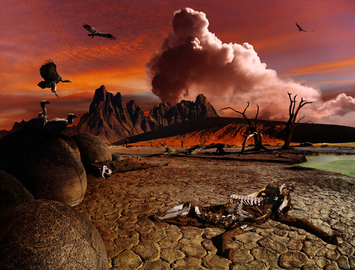 Papermoon Fototapete "Apokalyptische Landschaft"