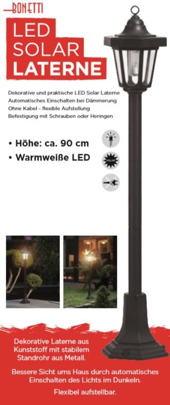IC Gardenstyle Außen-Stehlampe | 90 cm kaufen LED Solar Laterne BAUR »LATERNE«