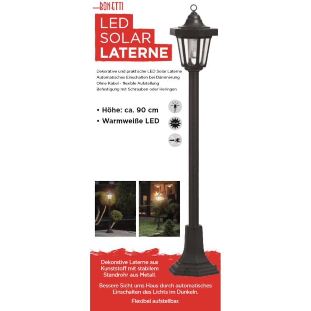 Inspiration Nordsee IC Gardenstyle Außen-Stehlampe »LATERNE«, LED-Board, LED Solar Laterne 90 cm 