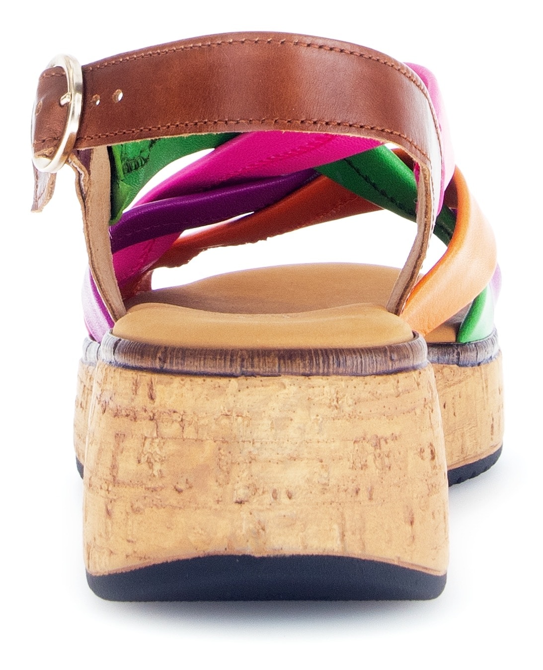 Gabor Keilsandalette »FLORENZ«, Plateau, Sommerschuh, in farbenfrohem Design, Weite G (=weit)
