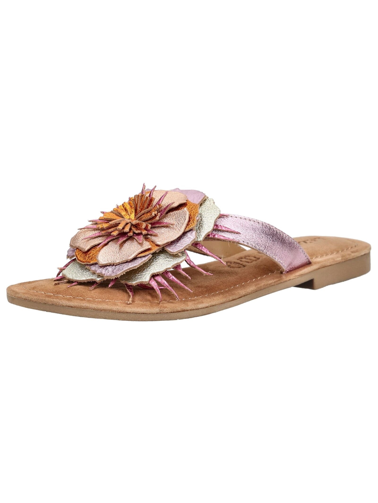 Lazamani Zehentrenner "Lazamani Pantoletten Leder/Textil" günstig online kaufen