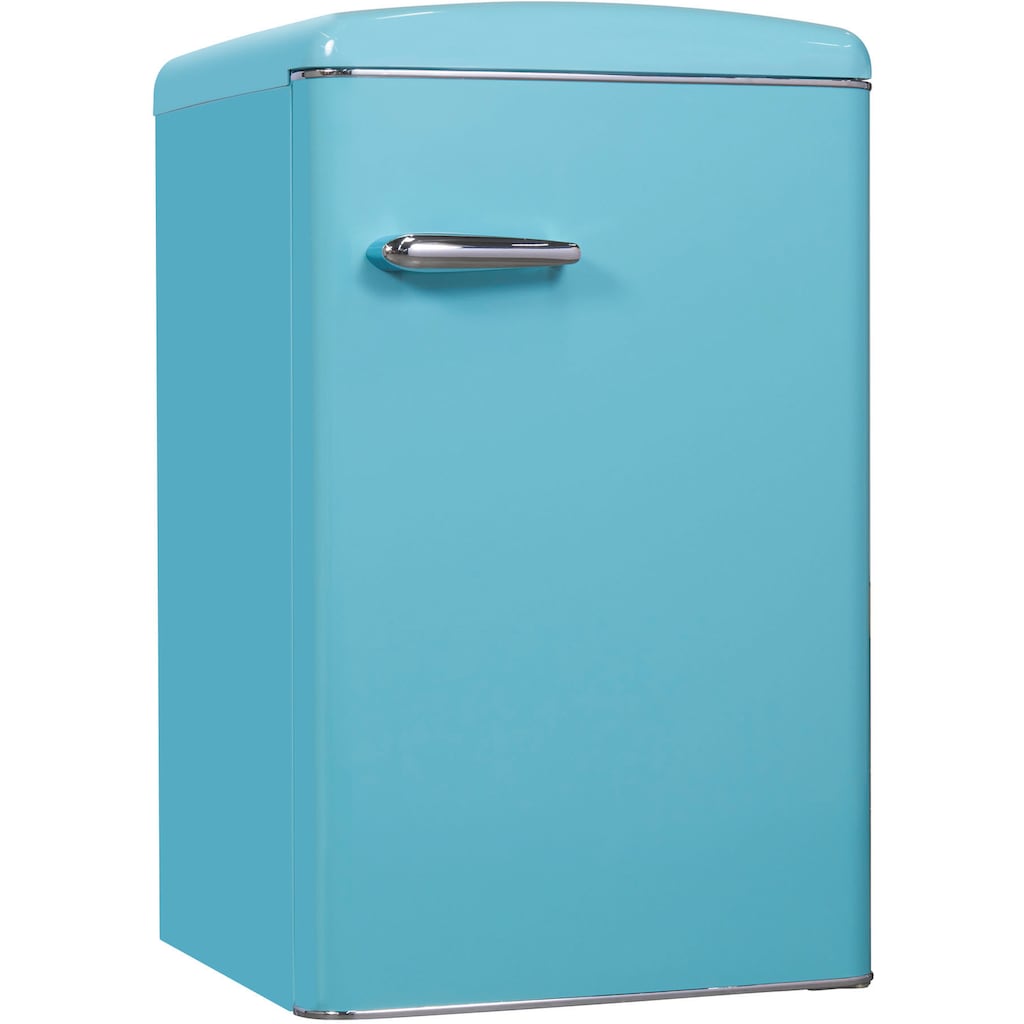 exquisit Kühlschrank »RKS120-V-H-160F«, RKS120-V-H-160F taubenblau, 89,5 cm hoch, 55 cm breit