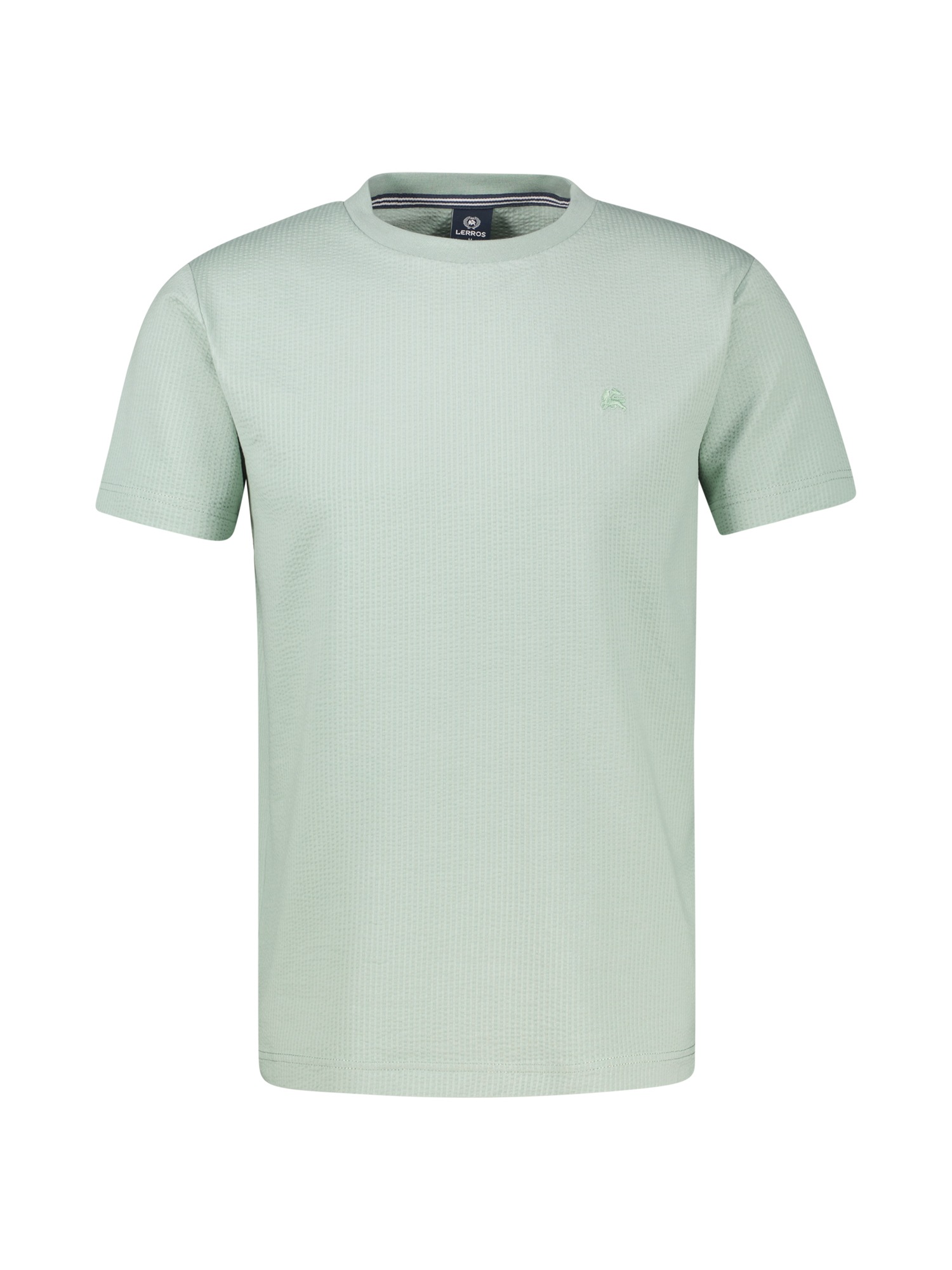 LERROS T-Shirt »T-Shirt in softer Seersucker-Qualität mit bequemem O-Neck«