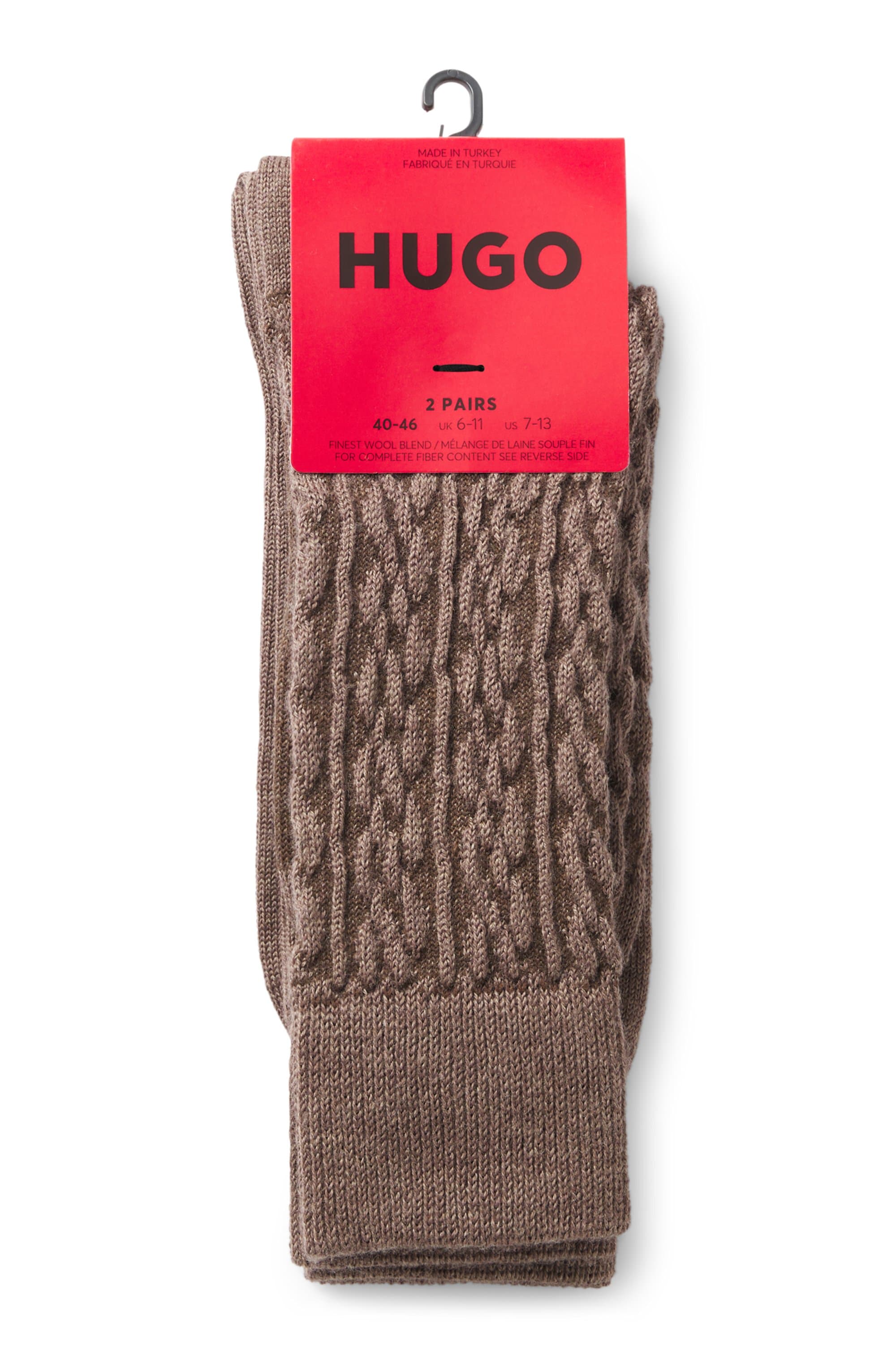 HUGO Underwear Socken »2P RS BRAID WO« mittelhoch, Basic