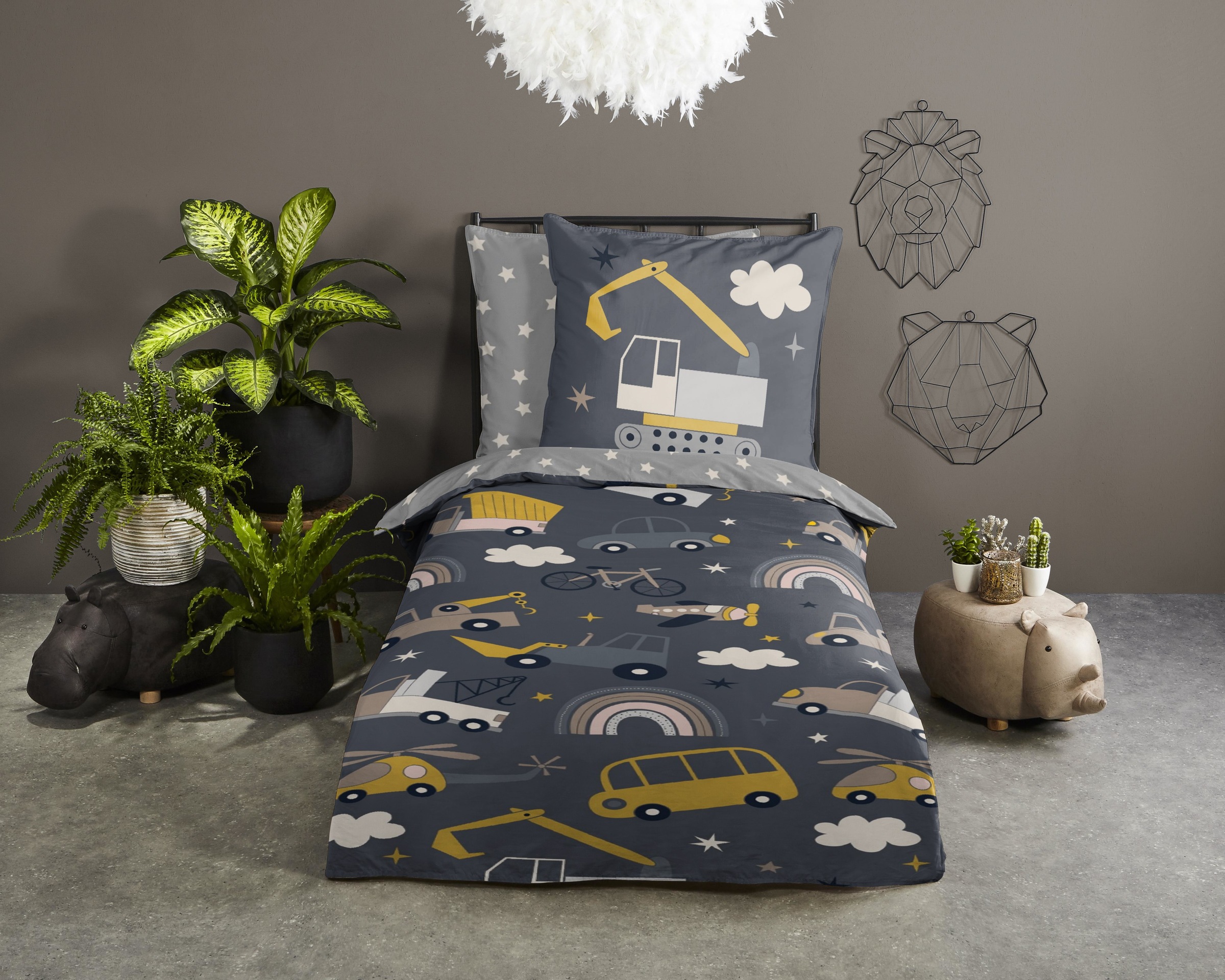 good morning Kinderbettwäsche "Rush" 2 Stk. tlg. Baumwolle, Reißverschluss, günstig online kaufen