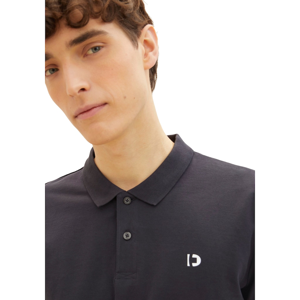 TOM TAILOR Denim Poloshirt, mit Logo-Print