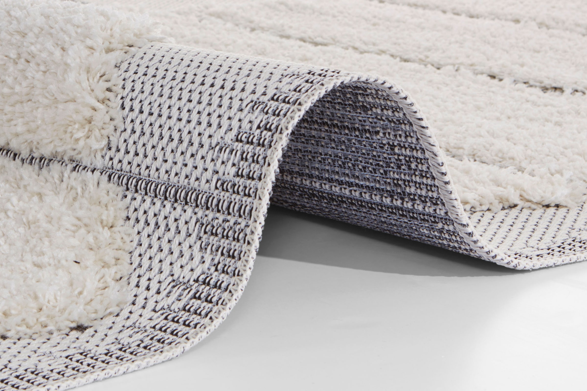 HANSE Home Hochflor-Teppich »Hutu«, rechteckig, 35 mm Höhe, Sisal-Optik, Hoch-Tief Struktur, Robust, Pflegeleicht