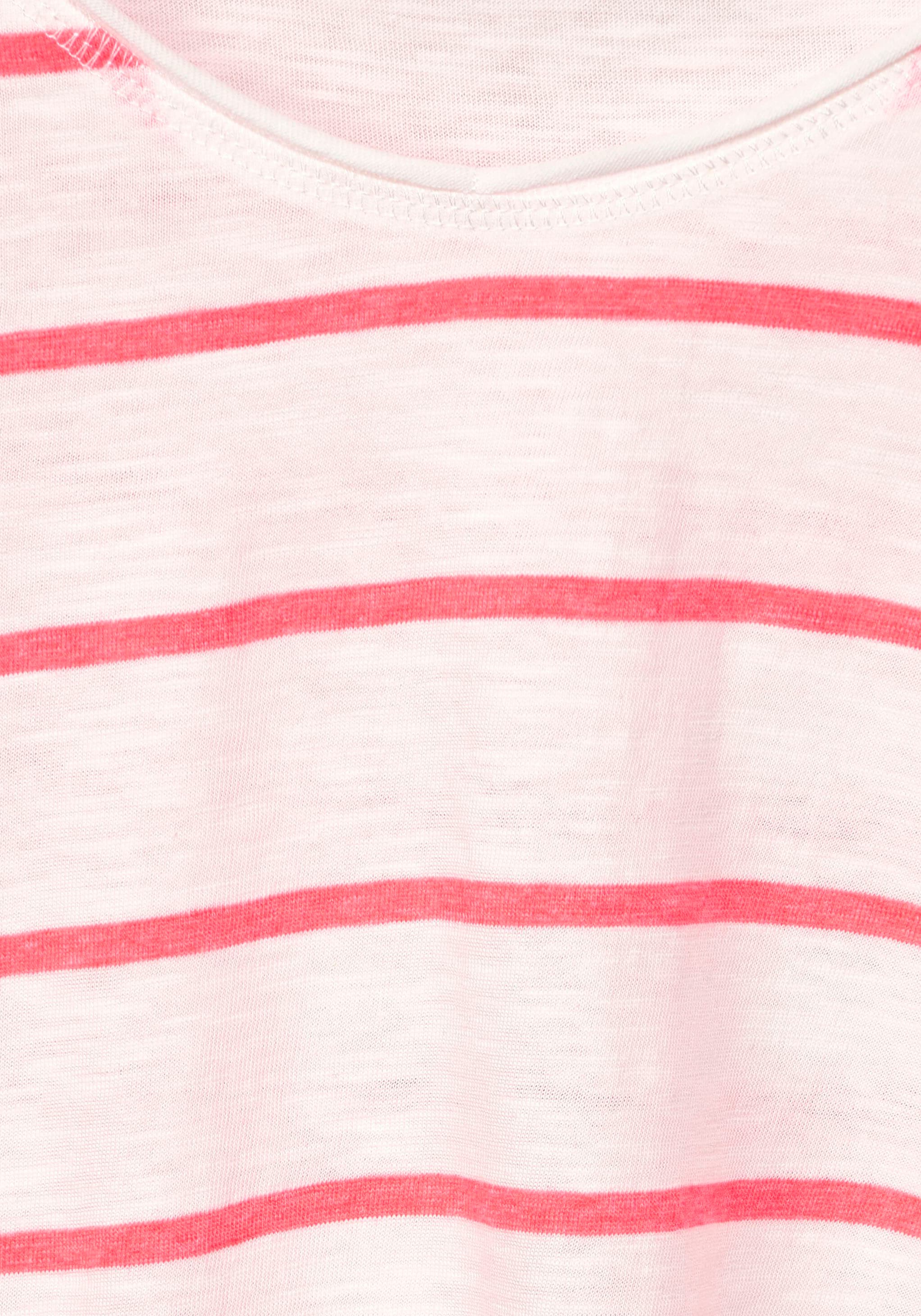 Cecil T-Shirt, BAUR | Rollkante bestellen für am mit Ausschnitt