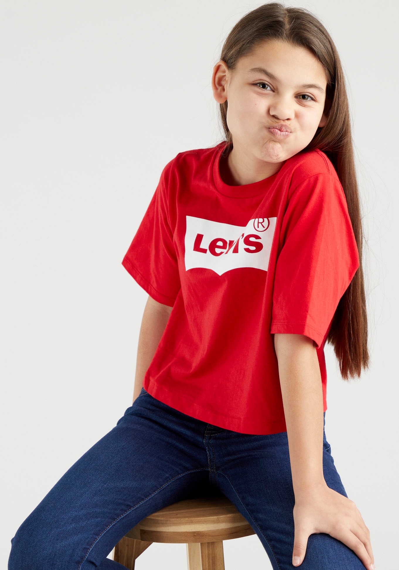 Levi's® Kids T-Shirt »BATWING CROPPED TEE«, for GIRLS kaufen | BAUR