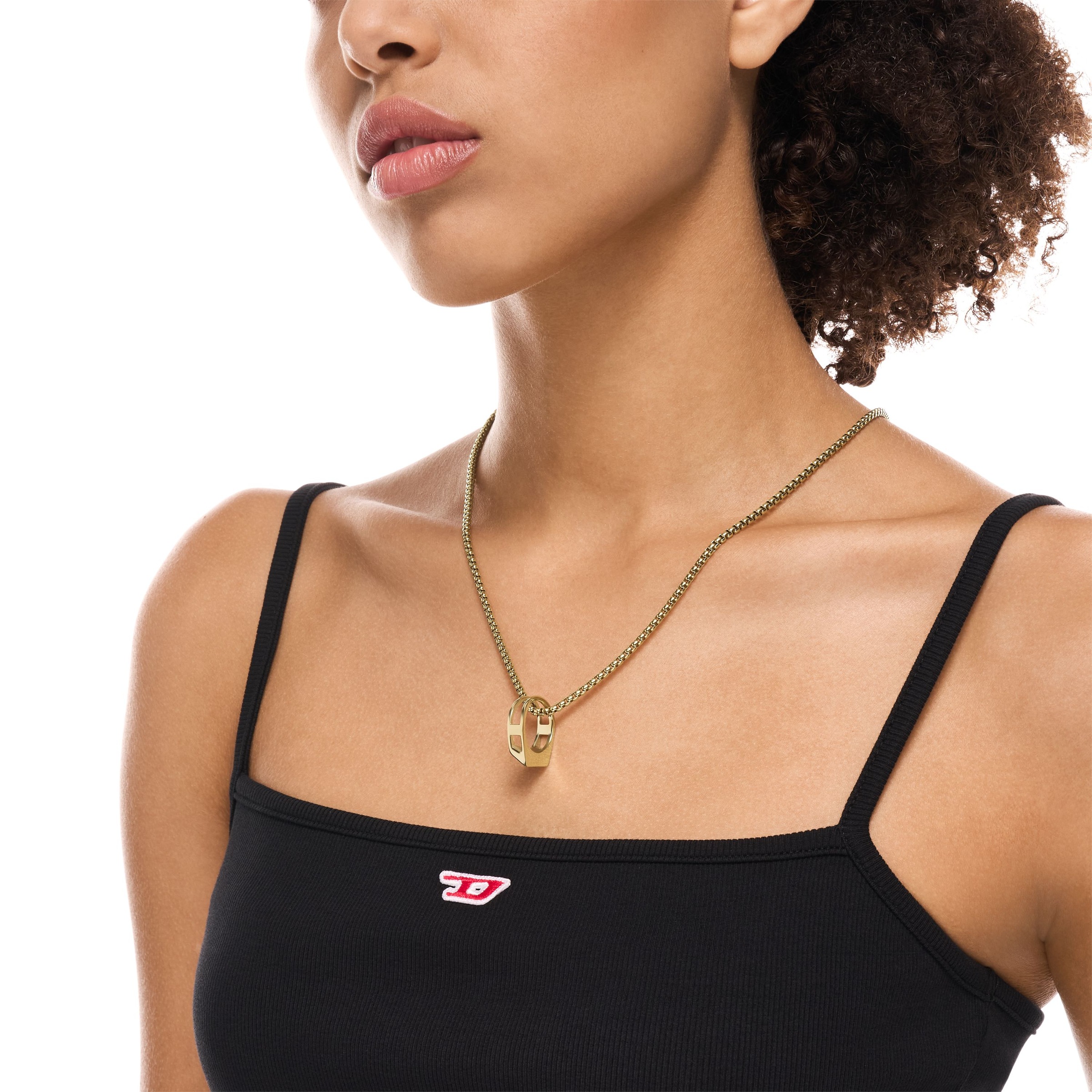 Diesel Kette mit Anhänger »Schmuck Geschenk Edelstahl D LOGO«