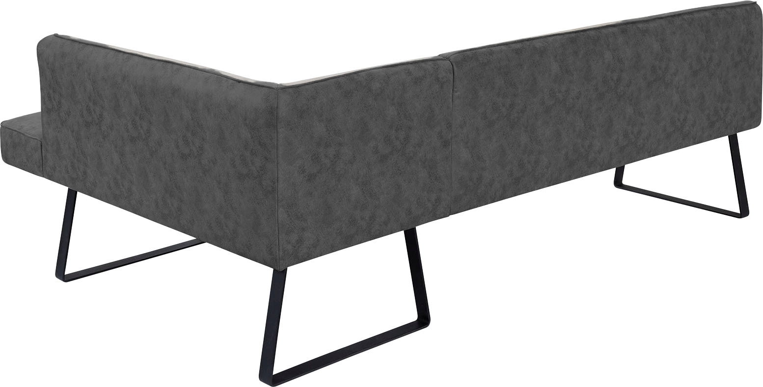 exxpo - sofa fashion Eckbank »Americano«, mit Keder und Metallfüßen, Bezug in verschiedenen Qualitäten