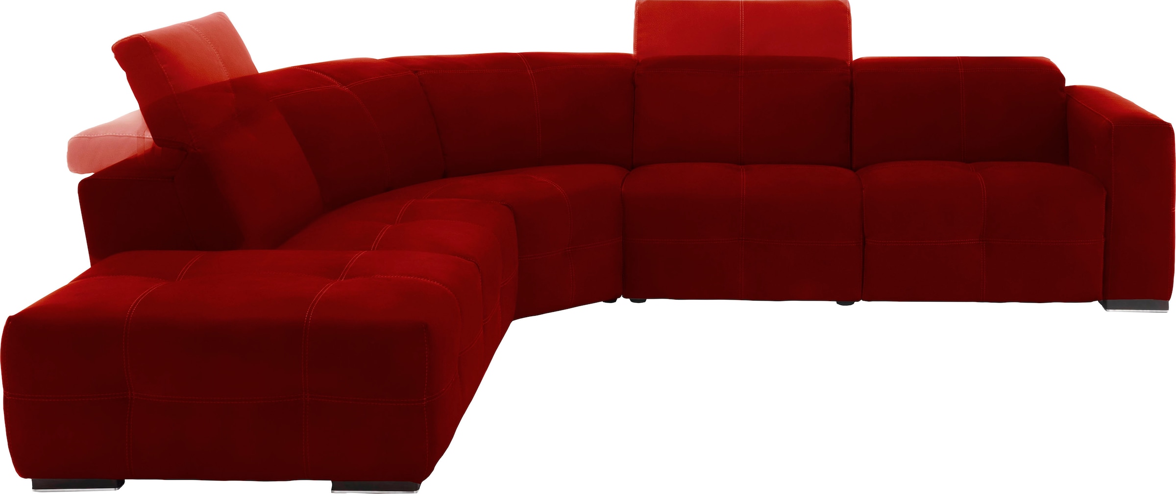 Egoitaliano Ecksofa "Sauvanne, Designsofa der Extraklasse, elegant und bequem, L-Form" wahlweise mit elektrischer Relaxfunktion, Kopfteilverstellung
