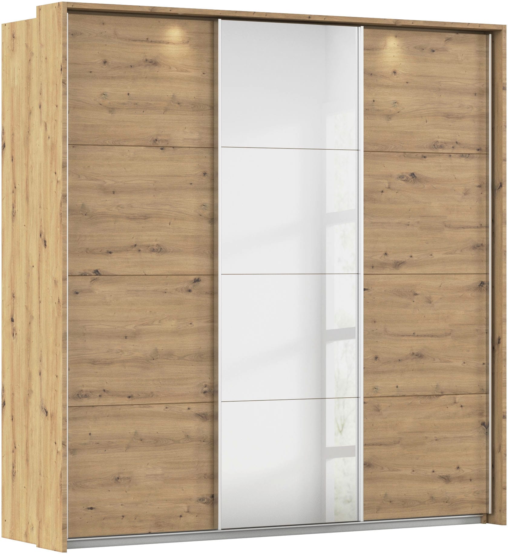 OTTO home Kleiderschrank "Mehrzweckschrank Aktenschrank Möbel Mietswohnung Schlafzimmer CORTONA" erhältlich in Breite 211/278/323/368 cm, Höhe: 214/233 cm, inkl. Passepartout und Zubehör, optionale Beleuchtung MADE IN GERMANY