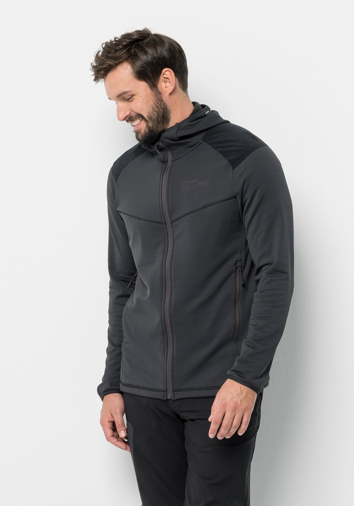 Jack Wolfskin Fleecejacke "KOLBENBERG HOODED FZ M" mitKapuze günstig online kaufen